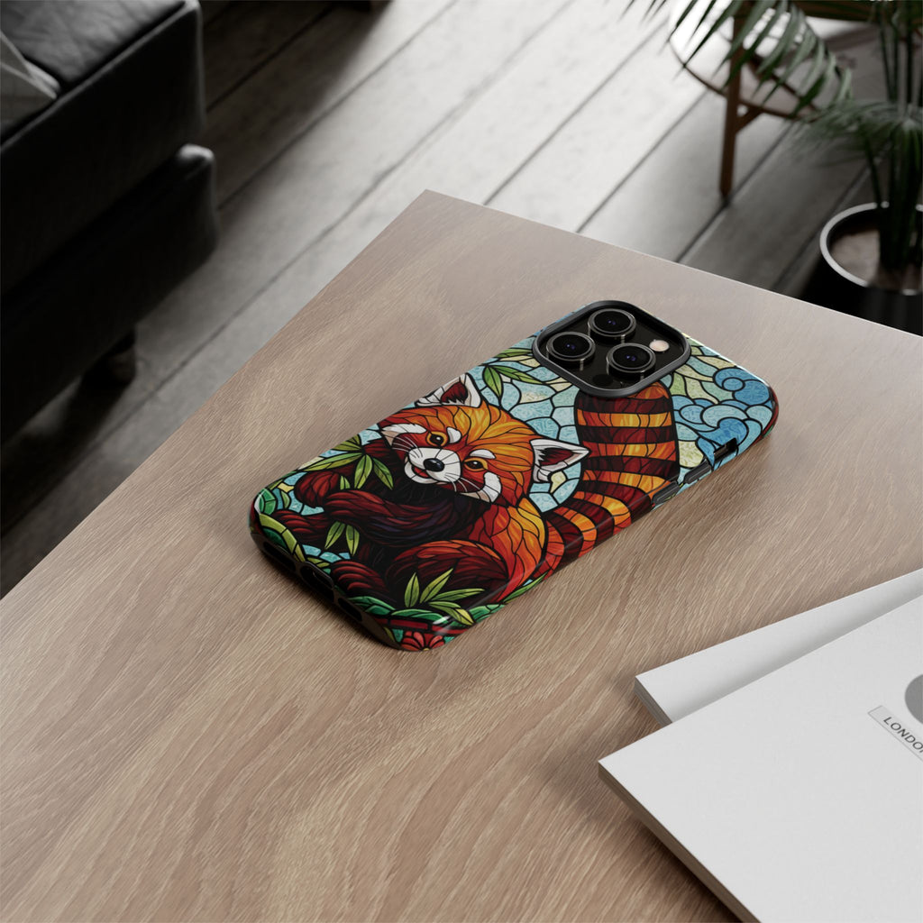 Red Panda Stained Glass Phone Case | Samsung iPhone Pixel
