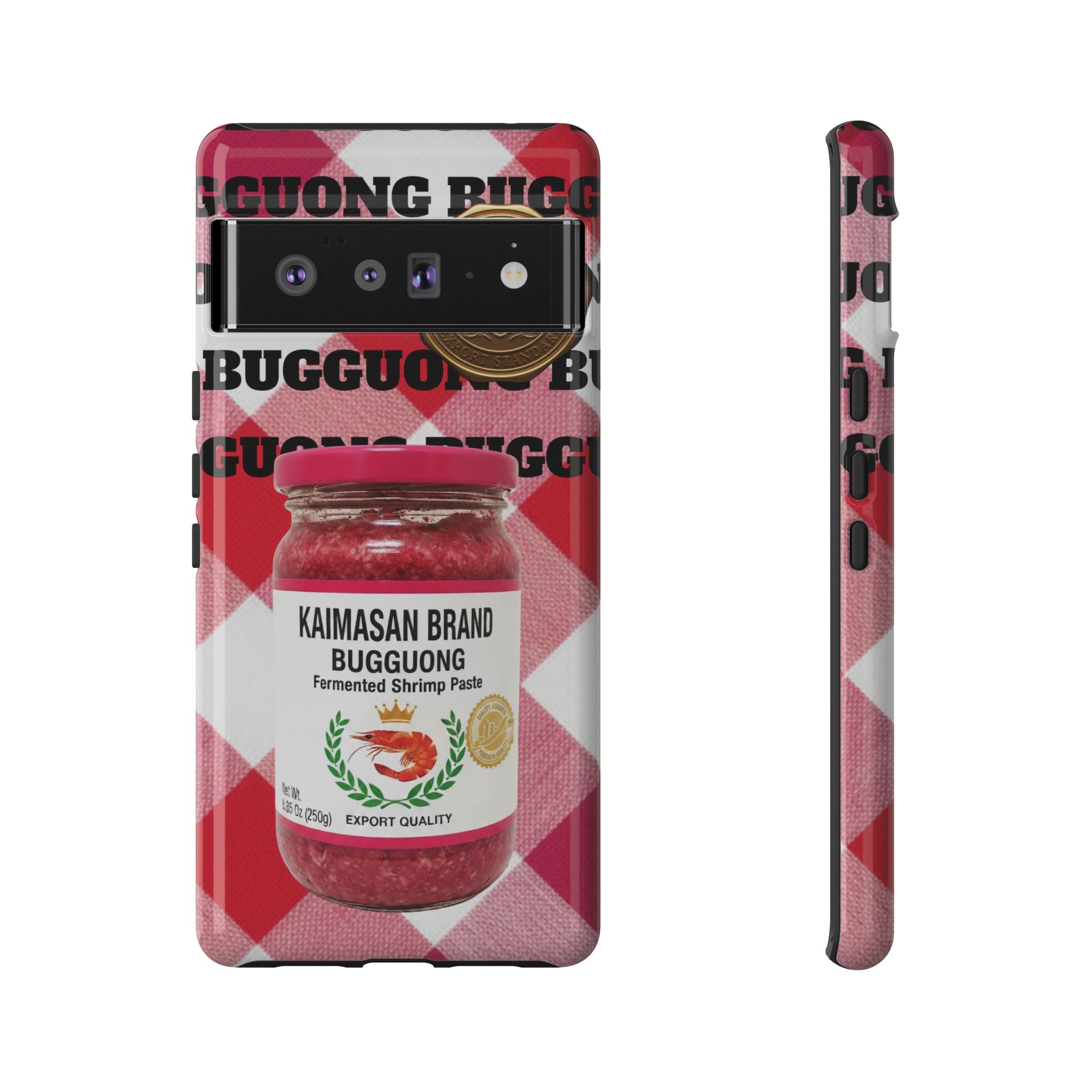 Red Gingham Phone Case Filipino Food Lover Gingham Pattern Phone Accessory Foodie Philippine Cuisine Lover Gift for Foodies