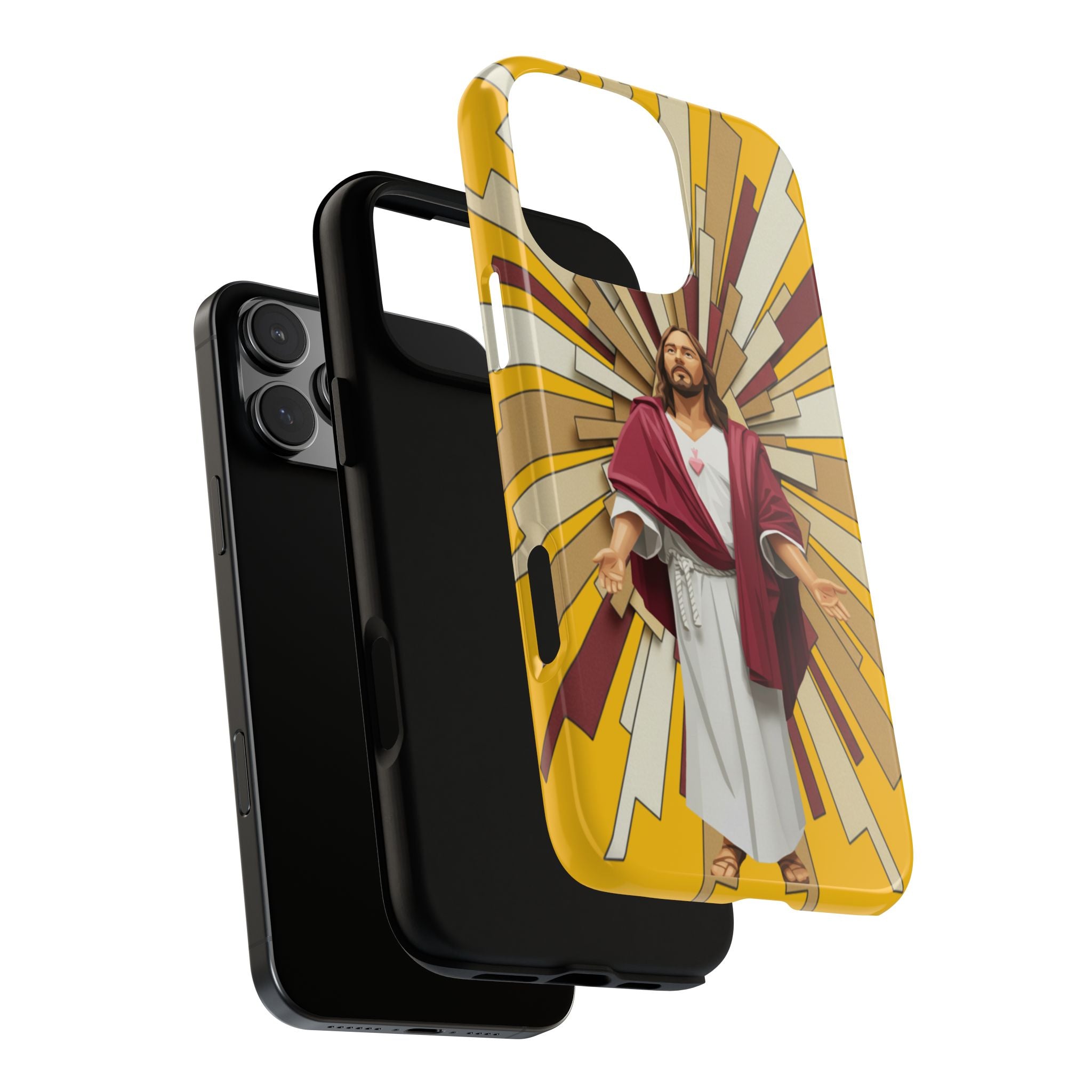 Radiant Jesus Art Phone Case | Christian Faith Inspirational Protective Cover