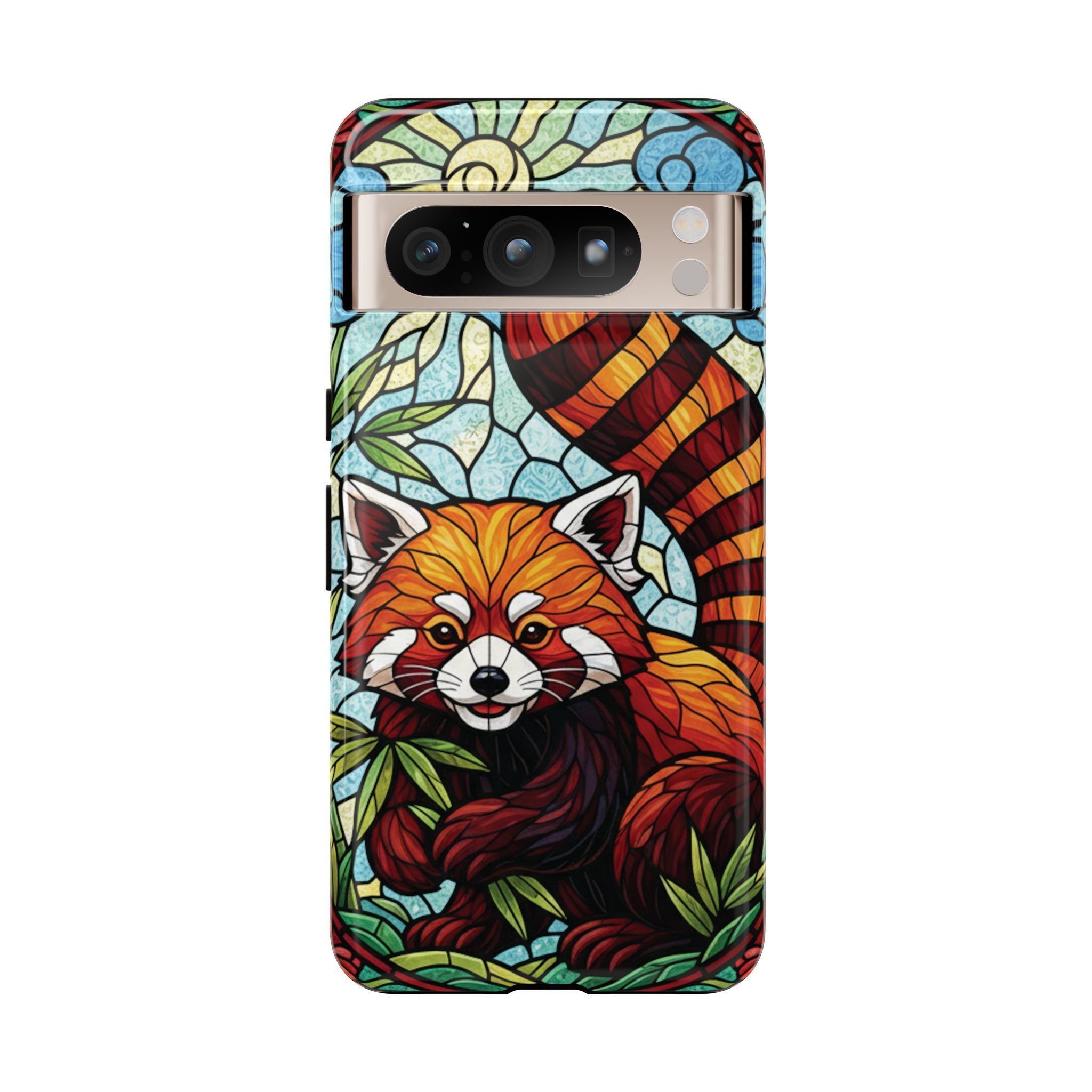 Red Panda Stained Glass Phone Case | Samsung iPhone Pixel