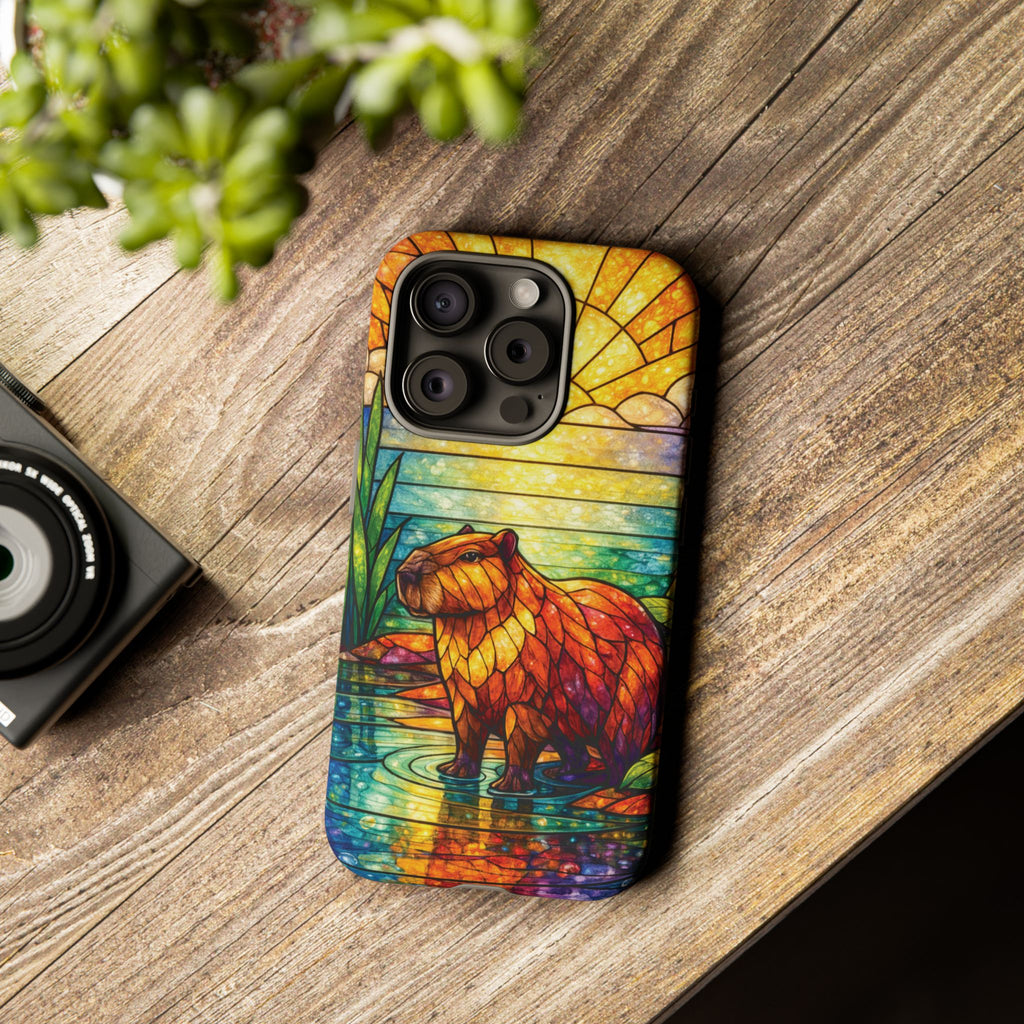 Capybara Stained Glass Galaxy Phone Case — "Tough Cases"