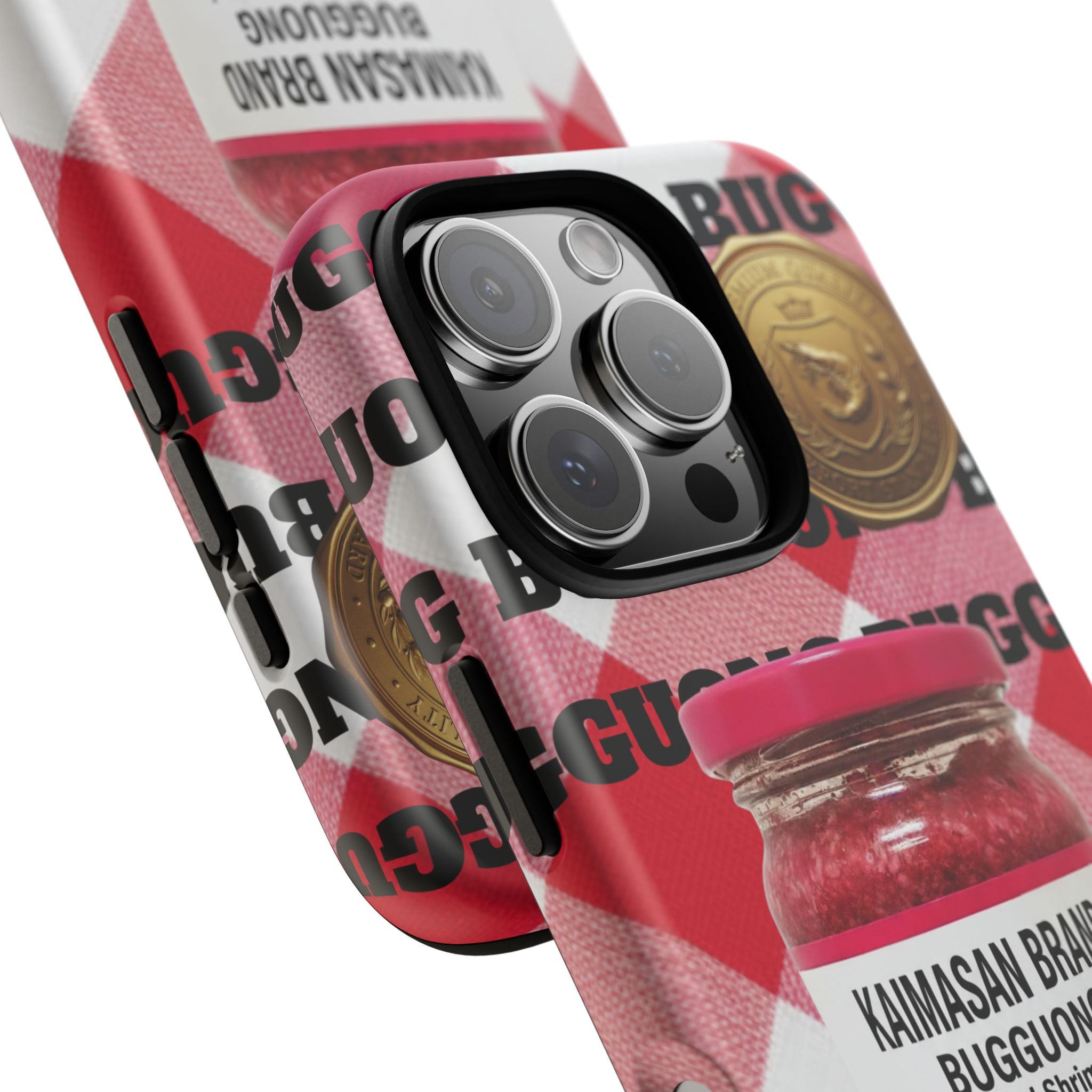 Red Gingham Phone Case Filipino Food Lover Gingham Pattern Phone Accessory Foodie Philippine Cuisine Lover Gift for Foodies