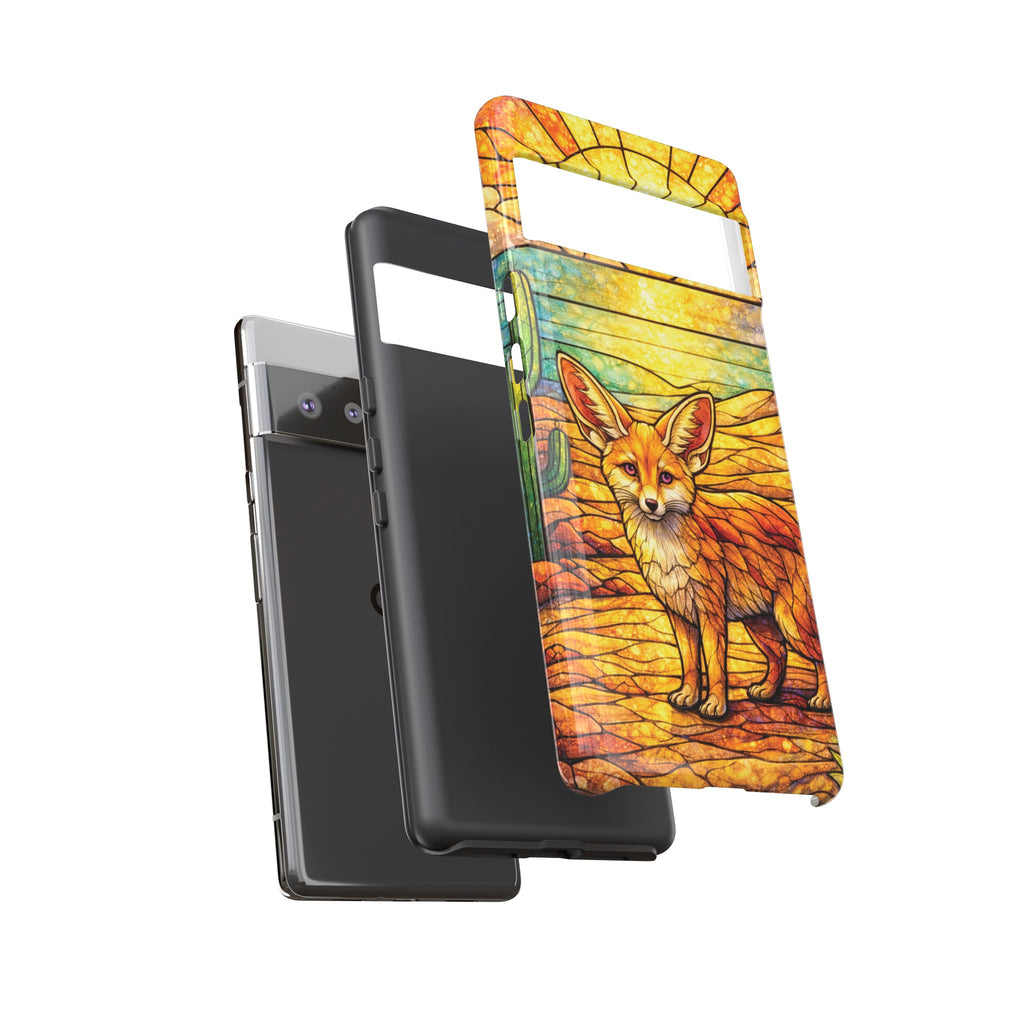 Desert Fox Stained Glass Phone Case — Galaxy & iPhone Pixel Compatible