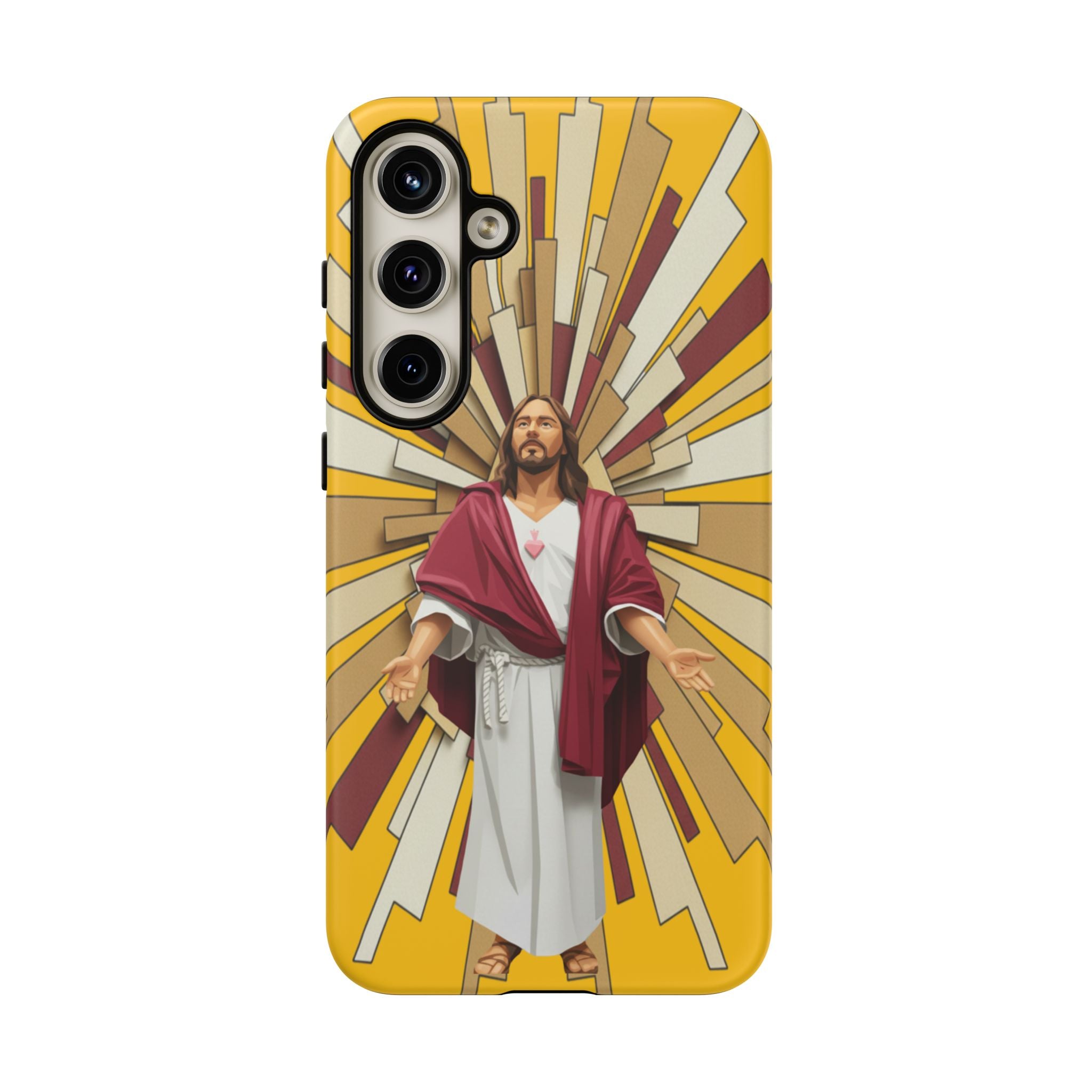 Radiant Jesus Art Phone Case | Christian Faith Inspirational Protective Cover
