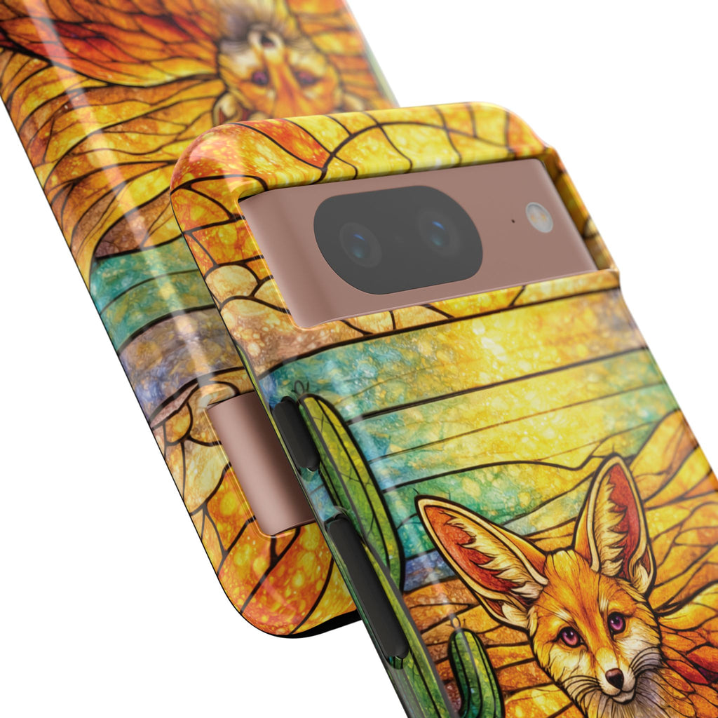 Desert Fox Stained Glass Phone Case — Galaxy & iPhone Pixel Compatible
