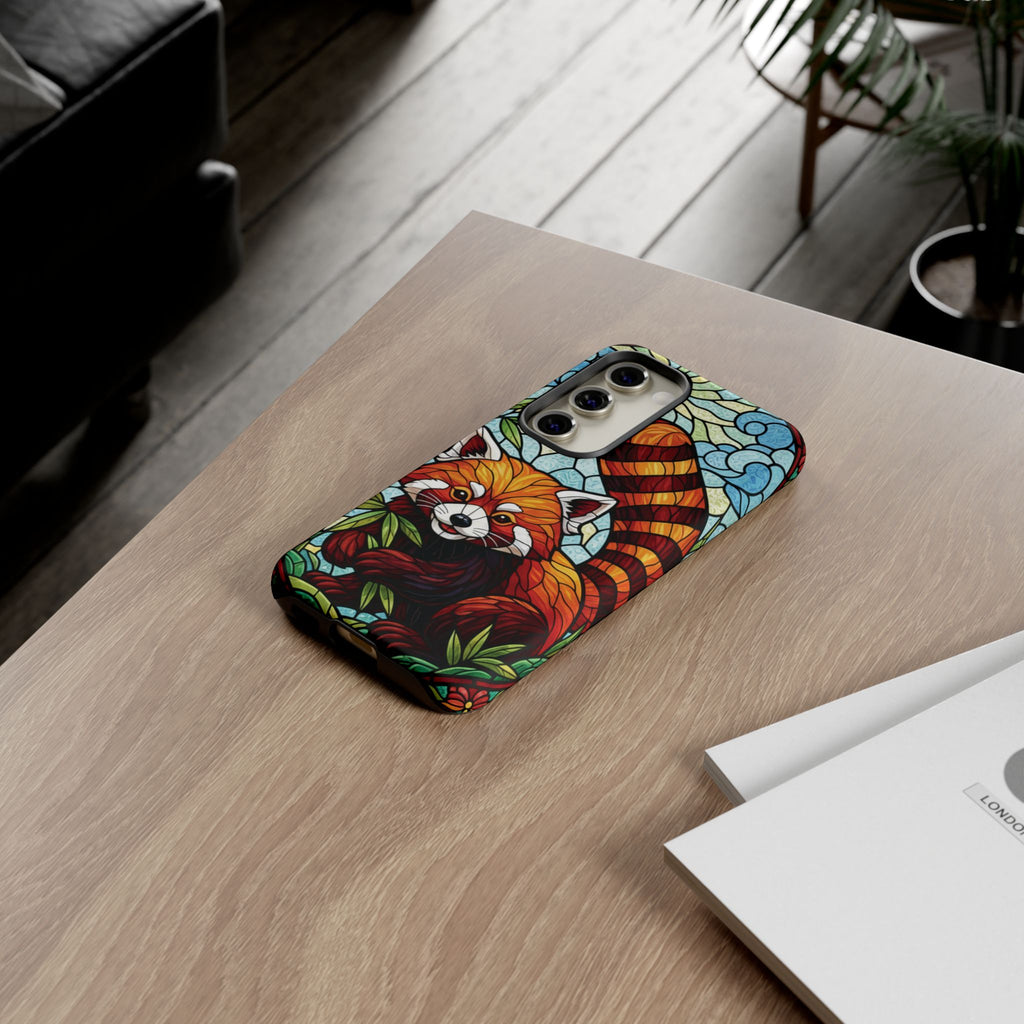 Red Panda Stained Glass Phone Case | Samsung iPhone Pixel