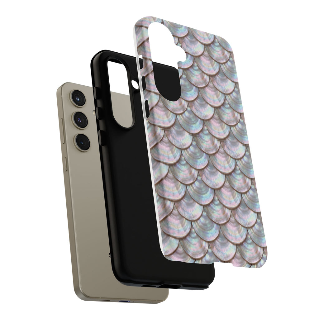 Mother of Pearl Scallop Scale Phone Case — Luxury Galaxy iPhone & Pixel