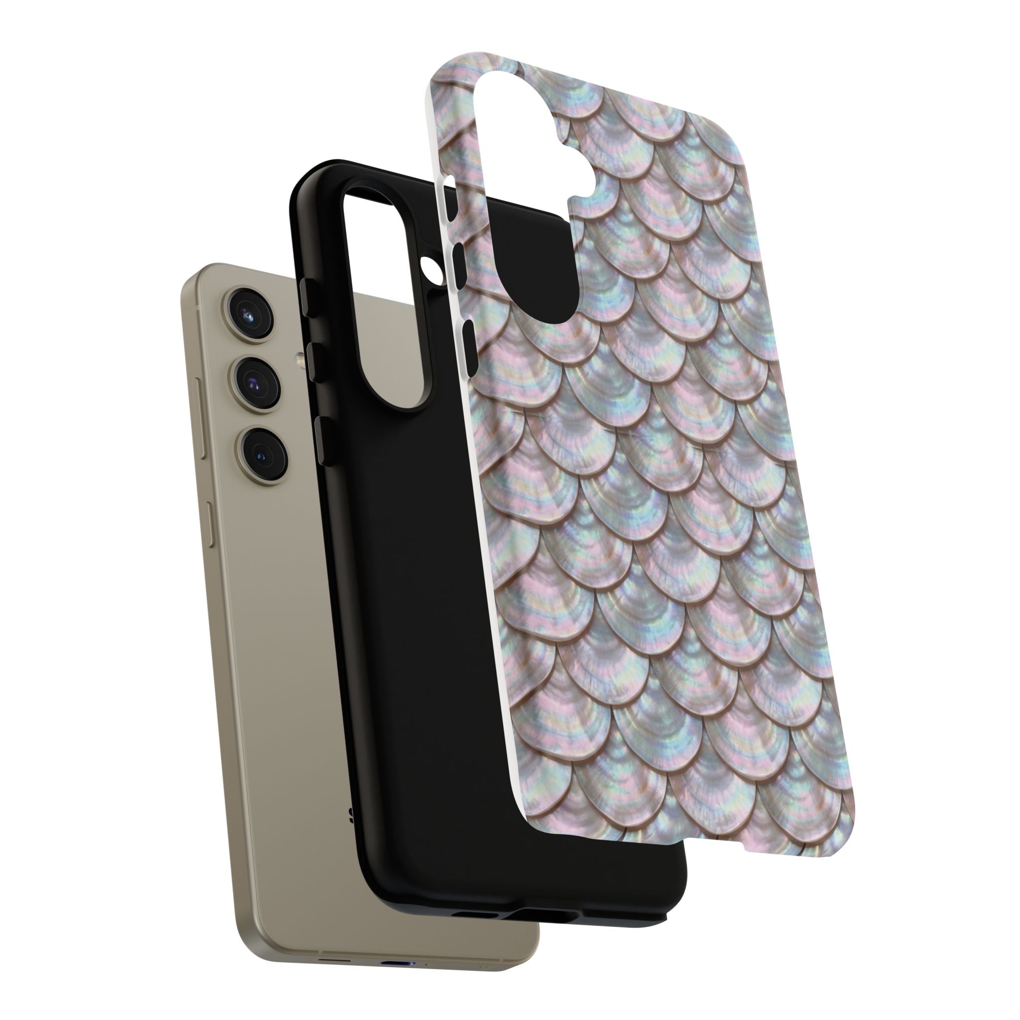 Mother of Pearl Scallop Scale Phone Case — Luxury Galaxy iPhone & Pixel