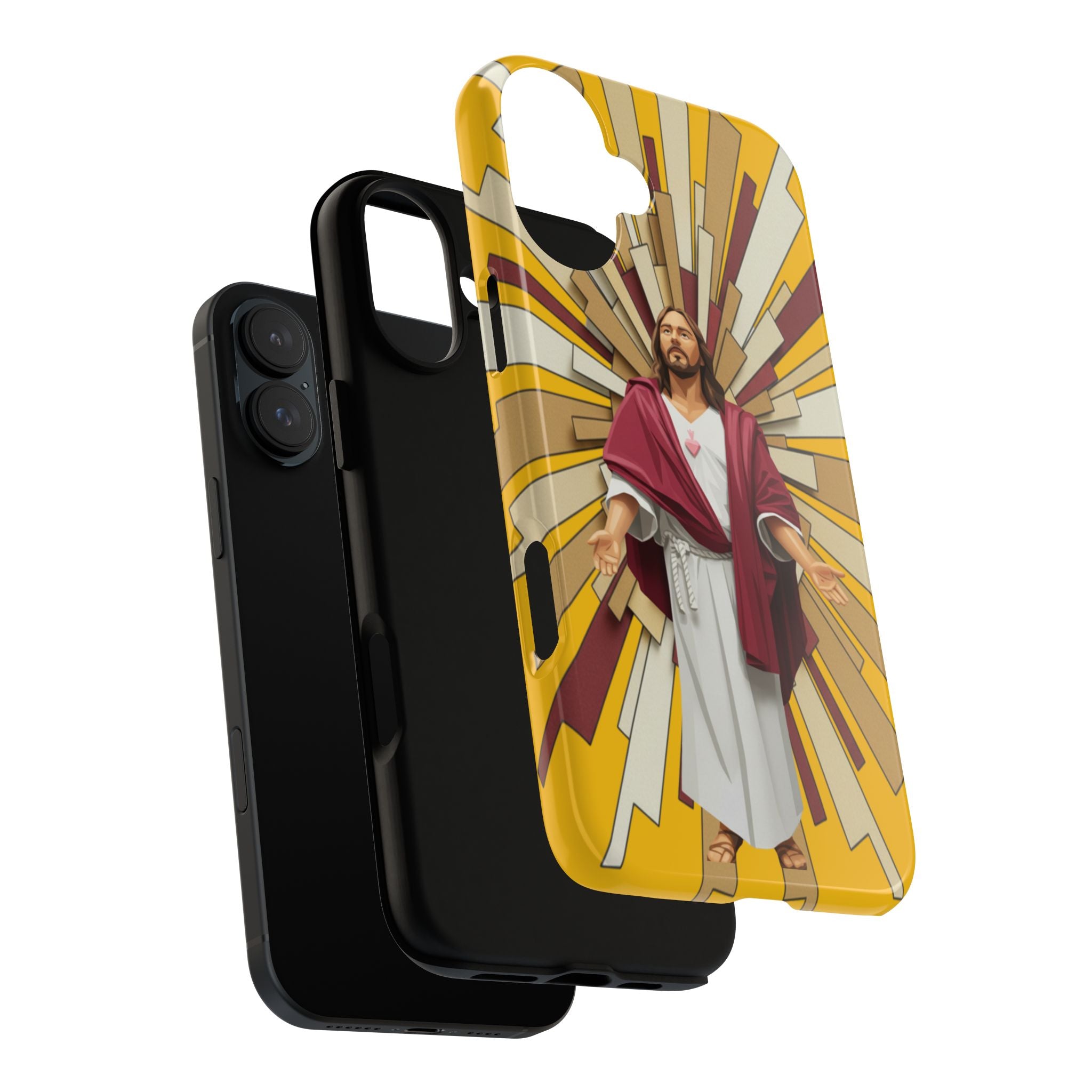 Radiant Jesus Art Phone Case | Christian Faith Inspirational Protective Cover