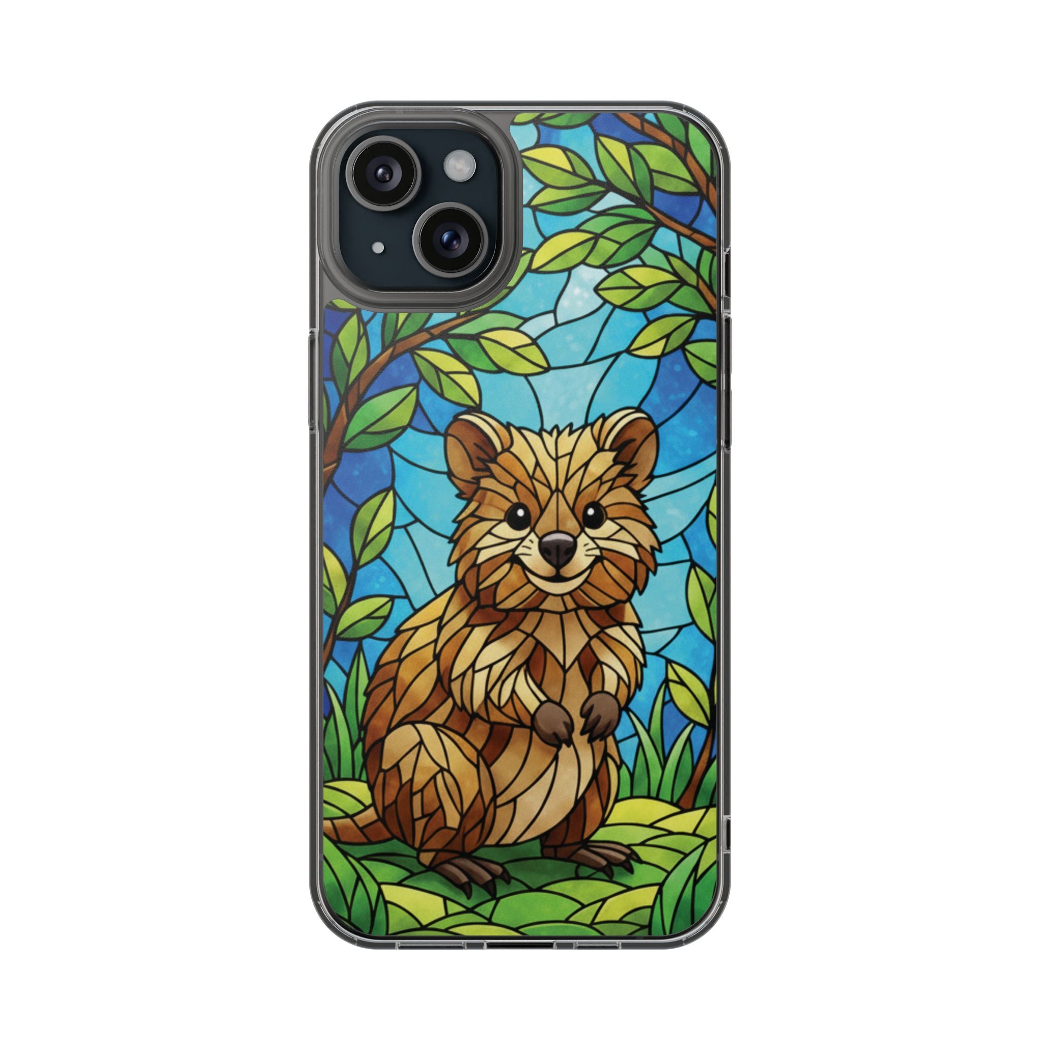 Quokka Phone Case Design Art Mobile Cover Phone Protection Device Skin Animal Print Stained Glass Art Australian Wildlife Gift Idea Phone