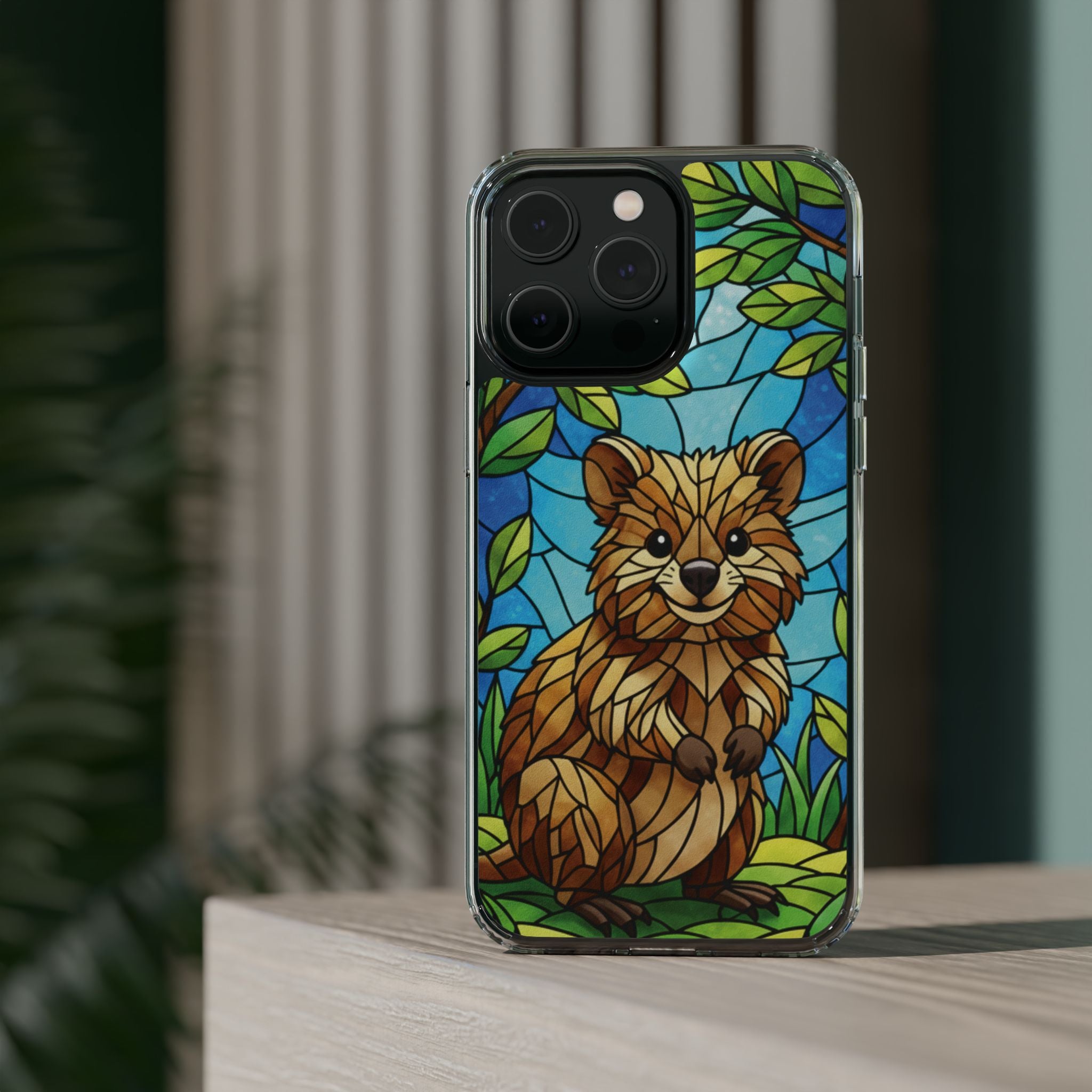 Quokka Phone Case Design Art Mobile Cover Phone Protection Device Skin Animal Print Stained Glass Art Australian Wildlife Gift Idea Phone