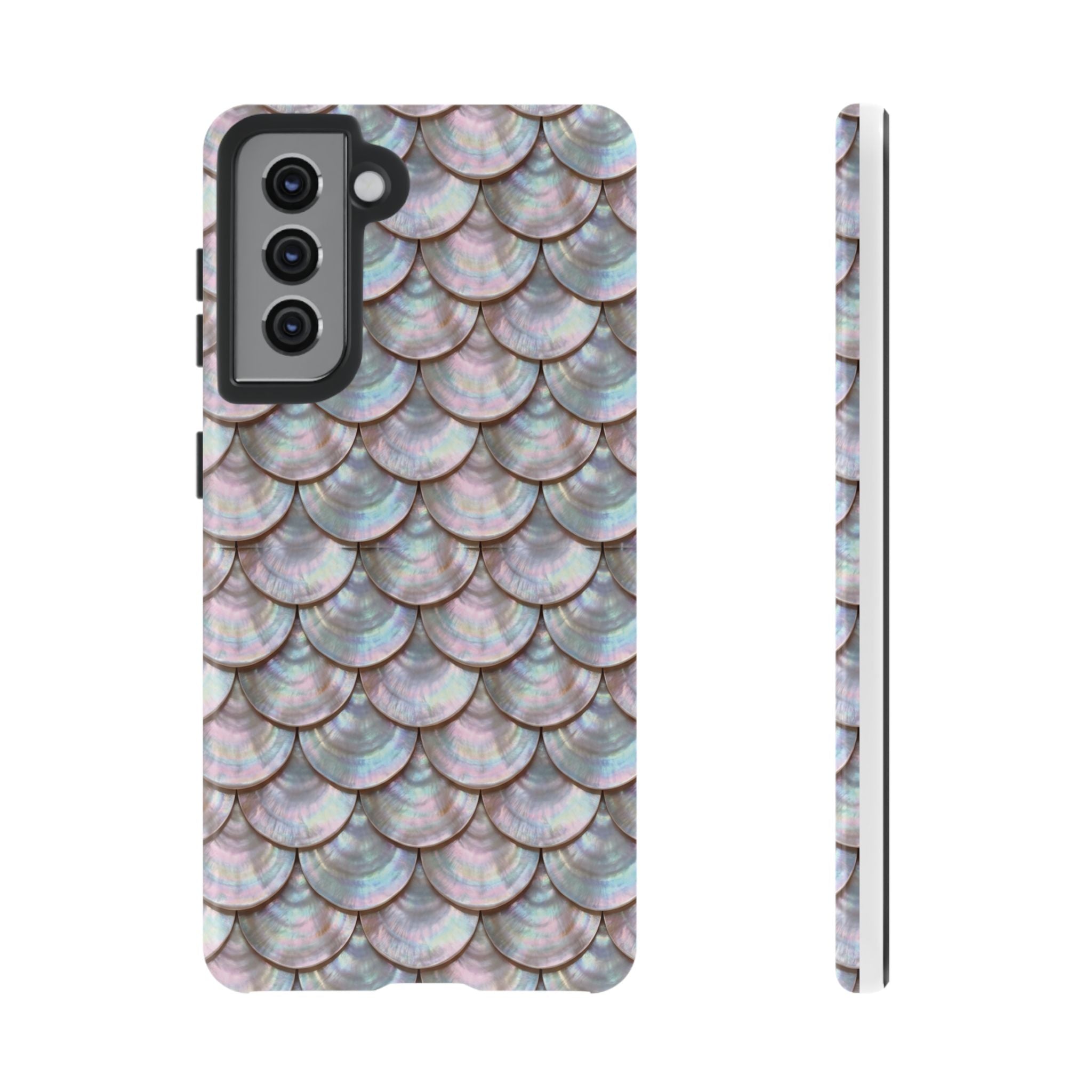 Mother of Pearl Scallop Scale Phone Case — Luxury Galaxy iPhone & Pixel
