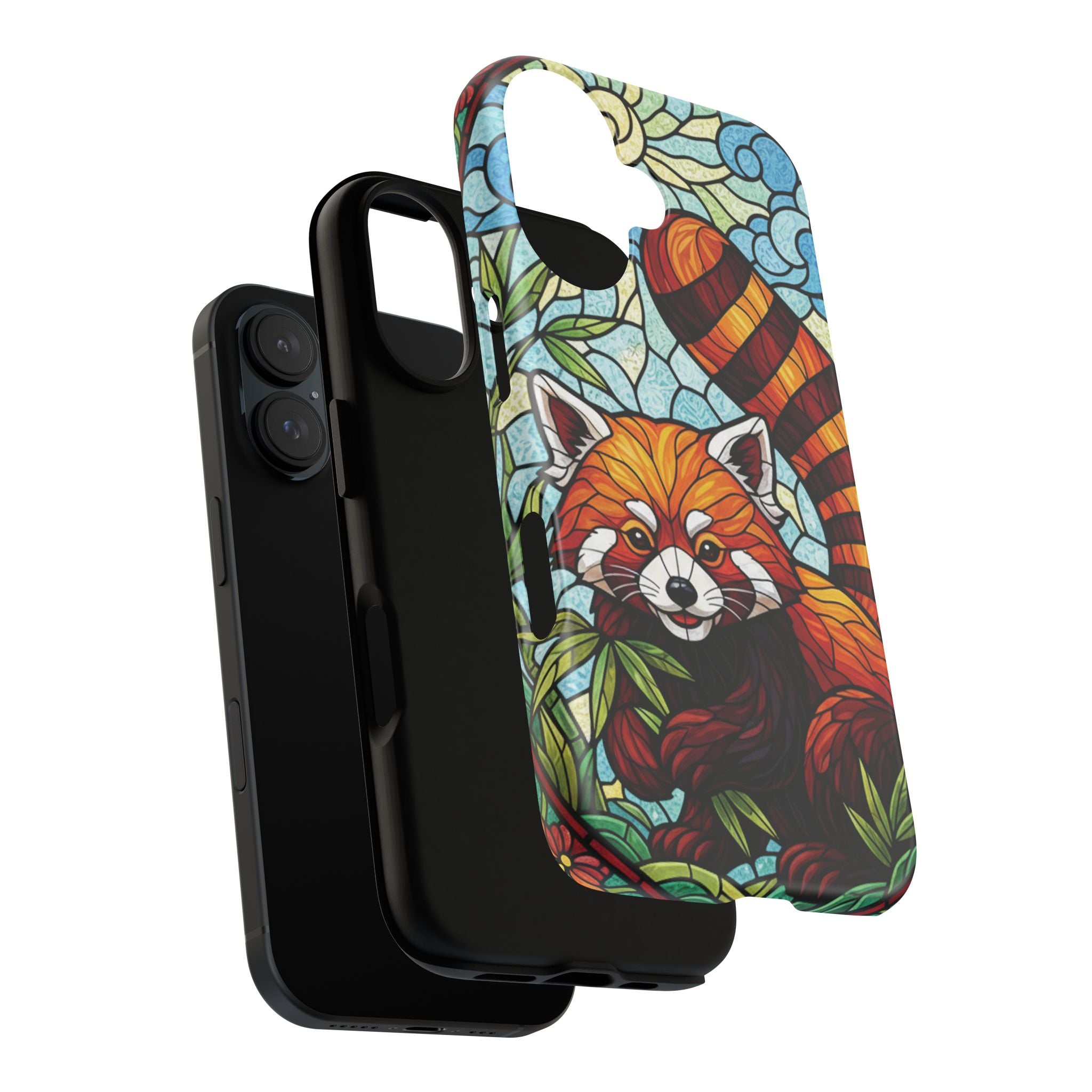 Red Panda Stained Glass Phone Case | Samsung iPhone Pixel