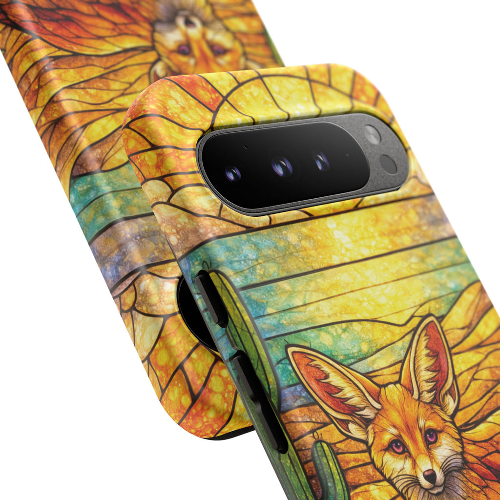 Desert Fox Stained Glass Phone Case — Galaxy & iPhone Pixel Compatible