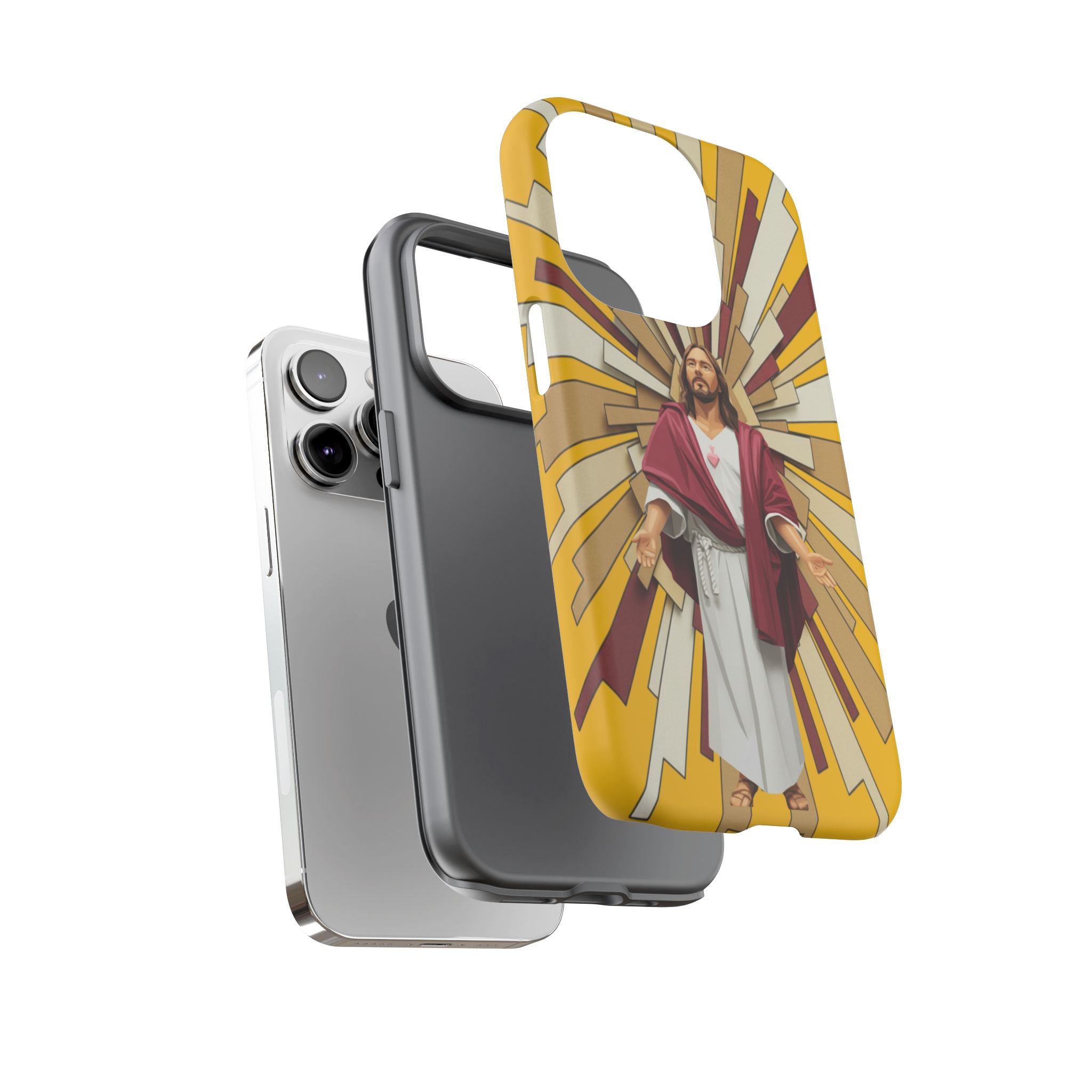 Radiant Jesus Art Phone Case | Christian Faith Inspirational Protective Cover