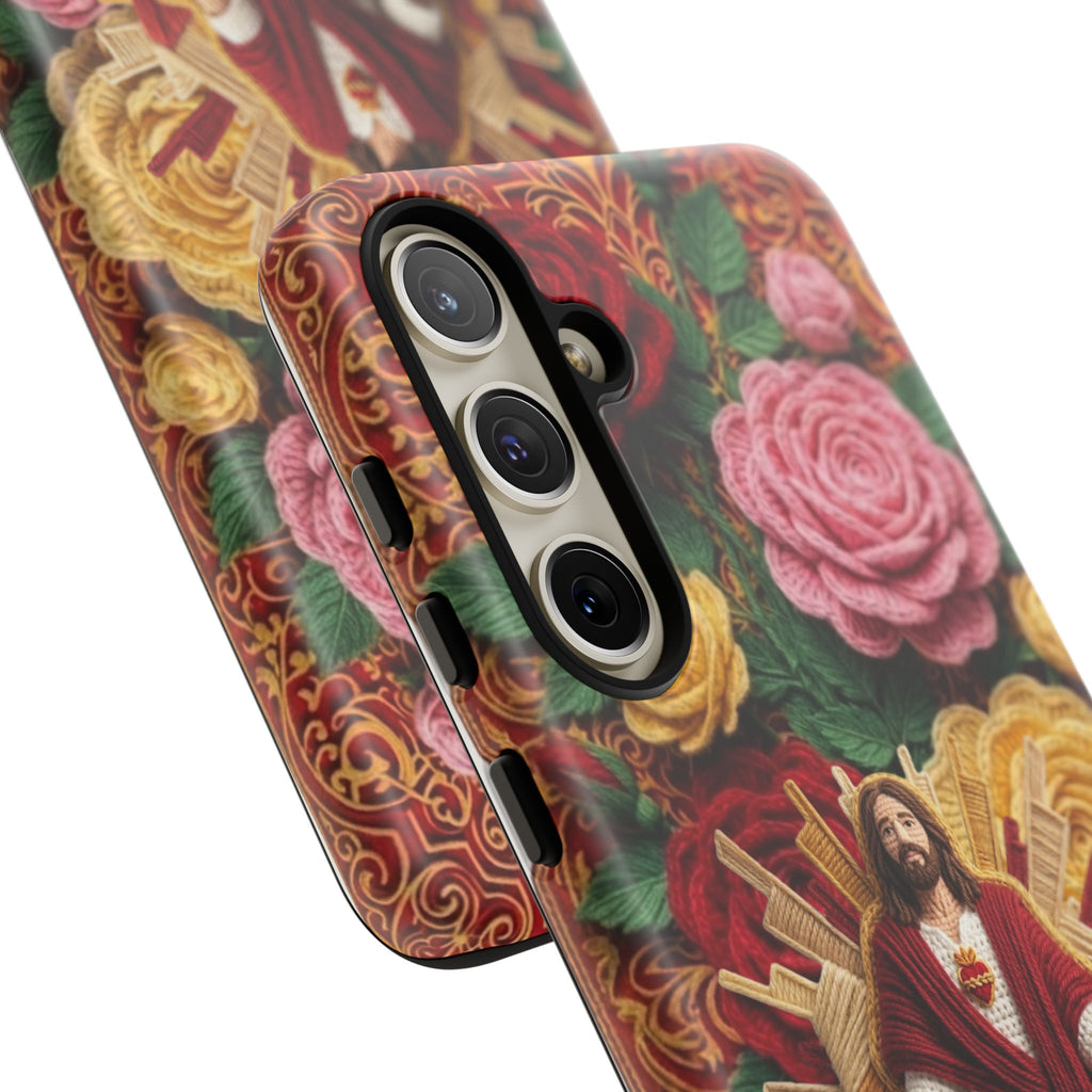 Jesus Resurrection faux-yarn phone case | Resurrection artwork phone case