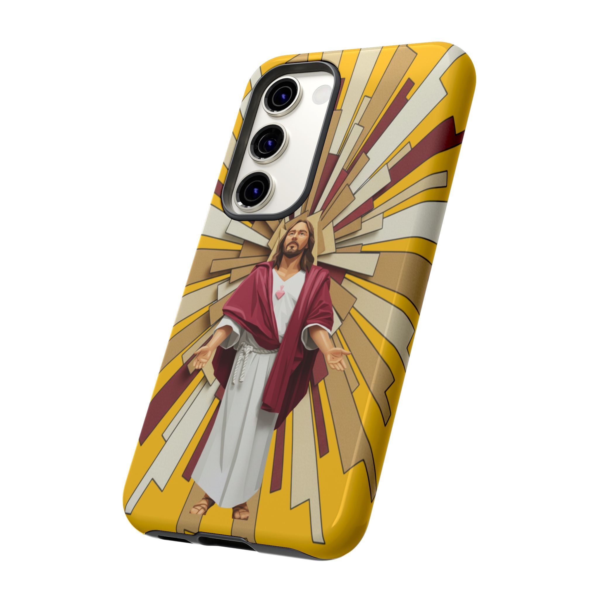 Radiant Jesus Art Phone Case | Christian Faith Inspirational Protective Cover
