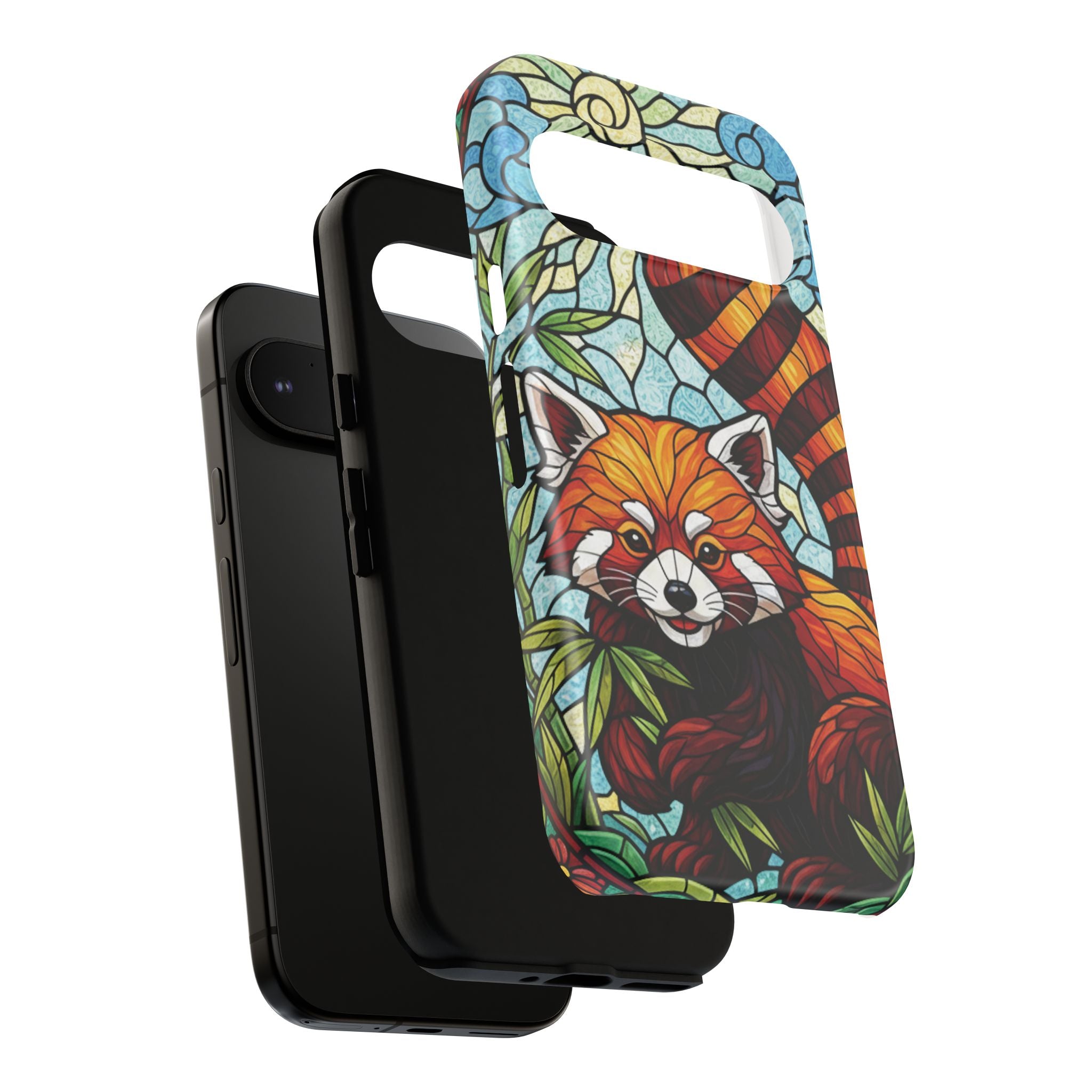 Red Panda Stained Glass Phone Case | Samsung iPhone Pixel