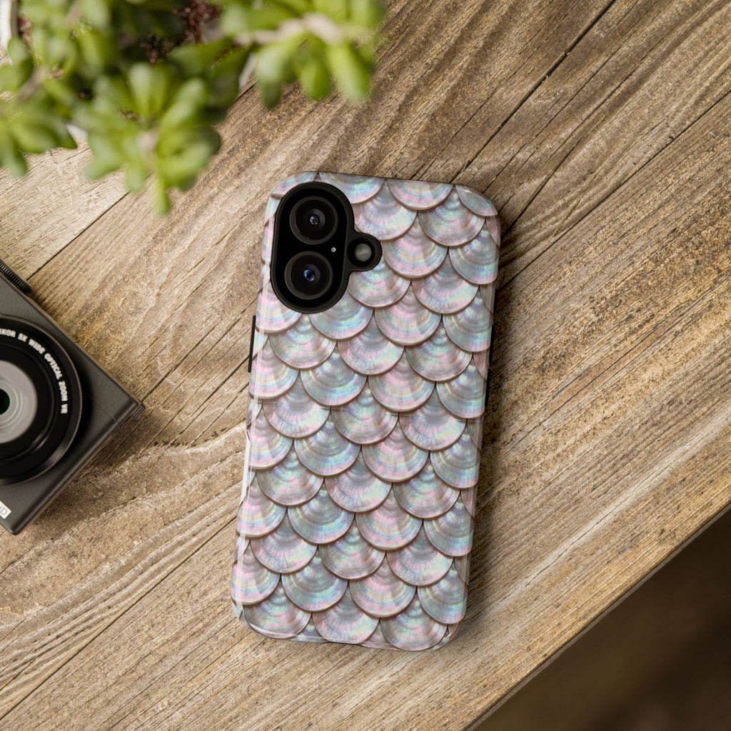 Mother of Pearl Scallop Scale Phone Case — Luxury Galaxy iPhone & Pixel