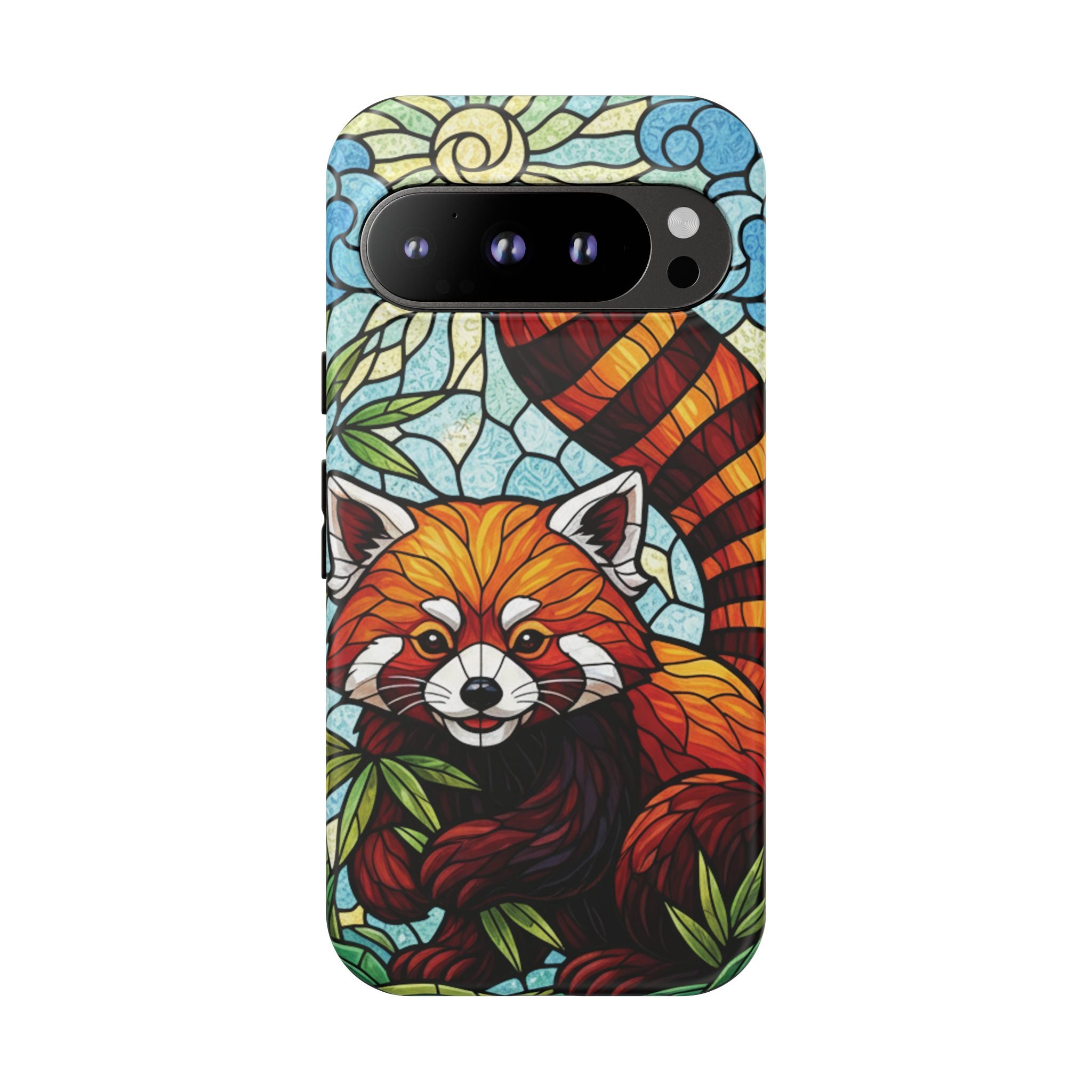 Red Panda Stained Glass Phone Case | Samsung iPhone Pixel