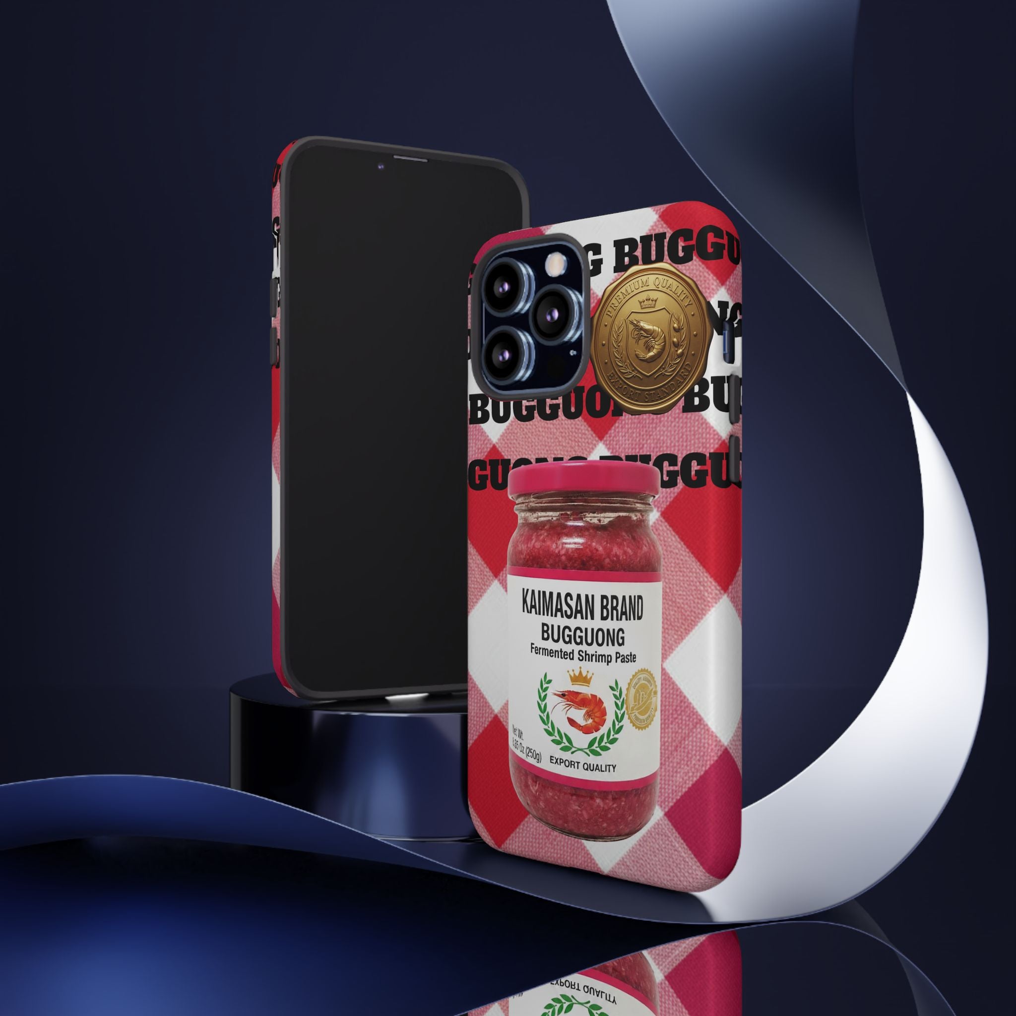 Red Gingham Phone Case Filipino Food Lover Gingham Pattern Phone Accessory Foodie Philippine Cuisine Lover Gift for Foodies