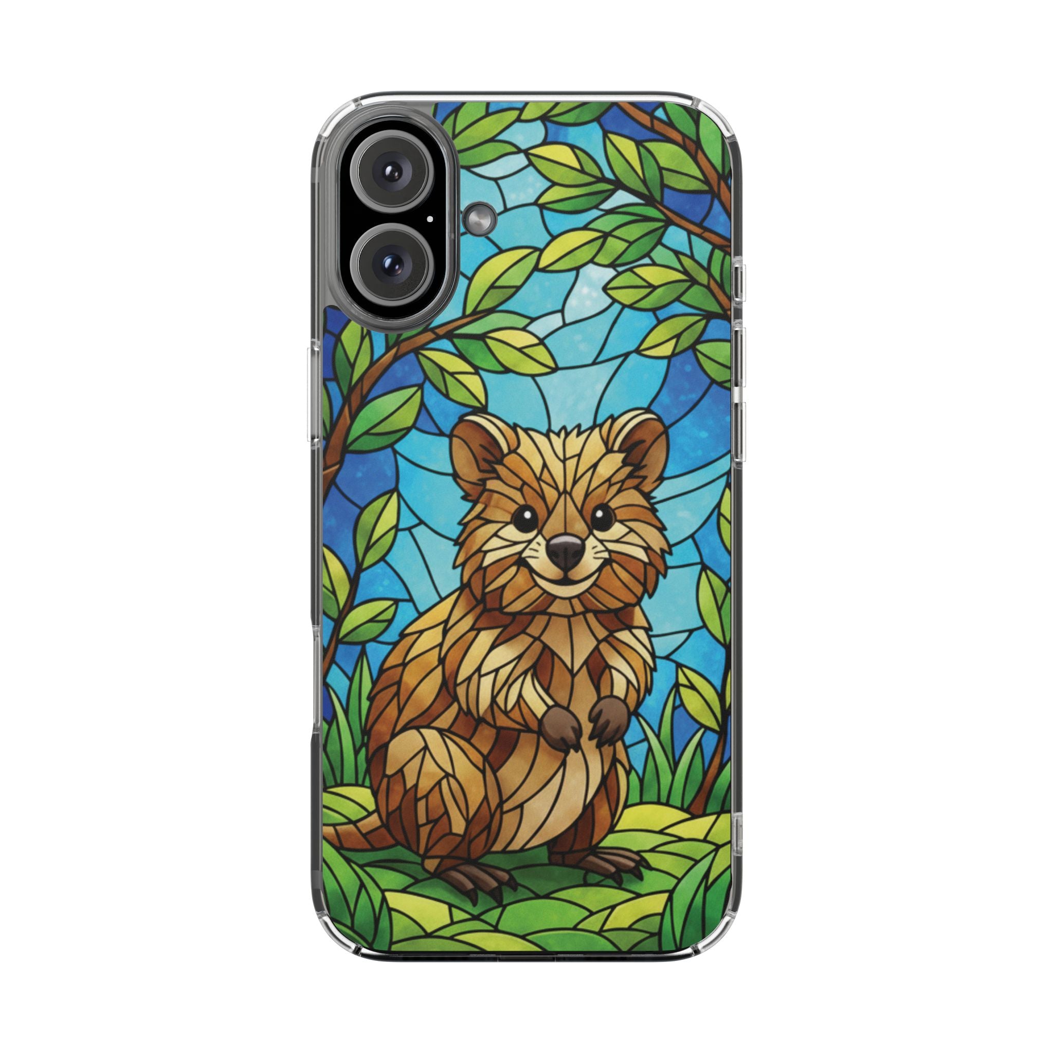 Quokka Phone Case Design Art Mobile Cover Phone Protection Device Skin Animal Print Stained Glass Art Australian Wildlife Gift Idea Phone