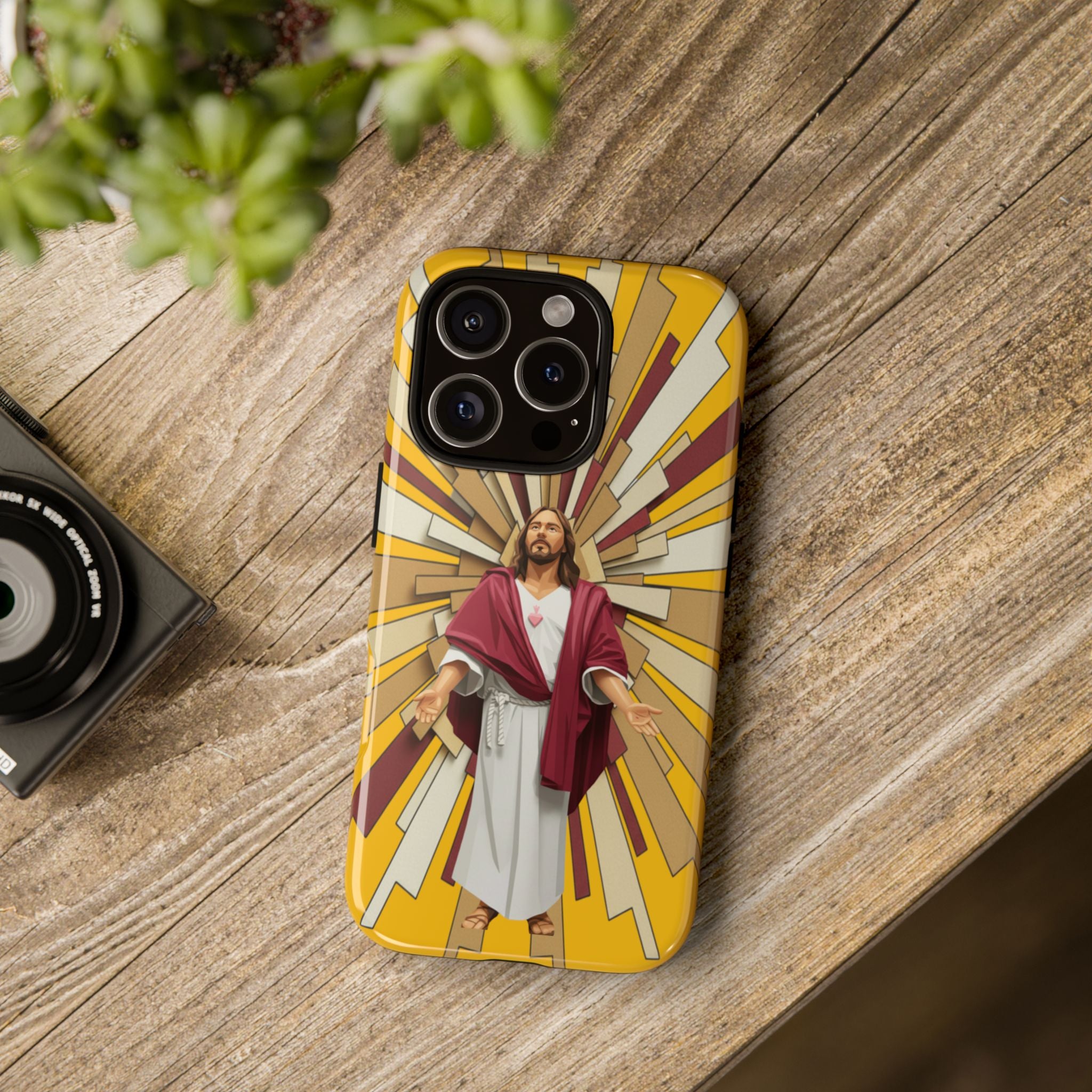 Radiant Jesus Art Phone Case | Christian Faith Inspirational Protective Cover