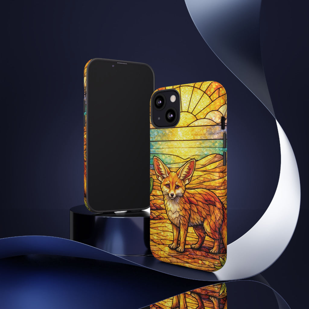 Desert Fox Stained Glass Phone Case — Galaxy & iPhone Pixel Compatible