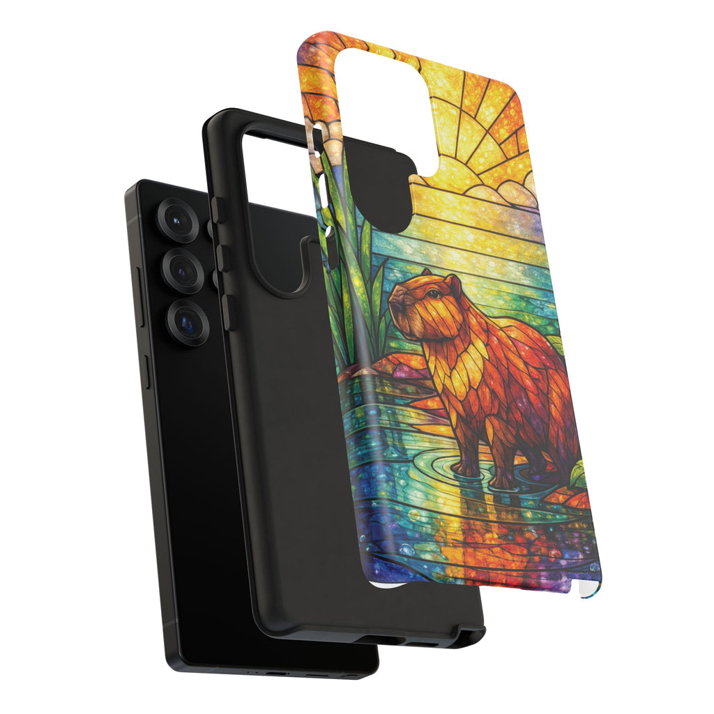 Capybara Stained Glass Galaxy Phone Case — "Tough Cases"