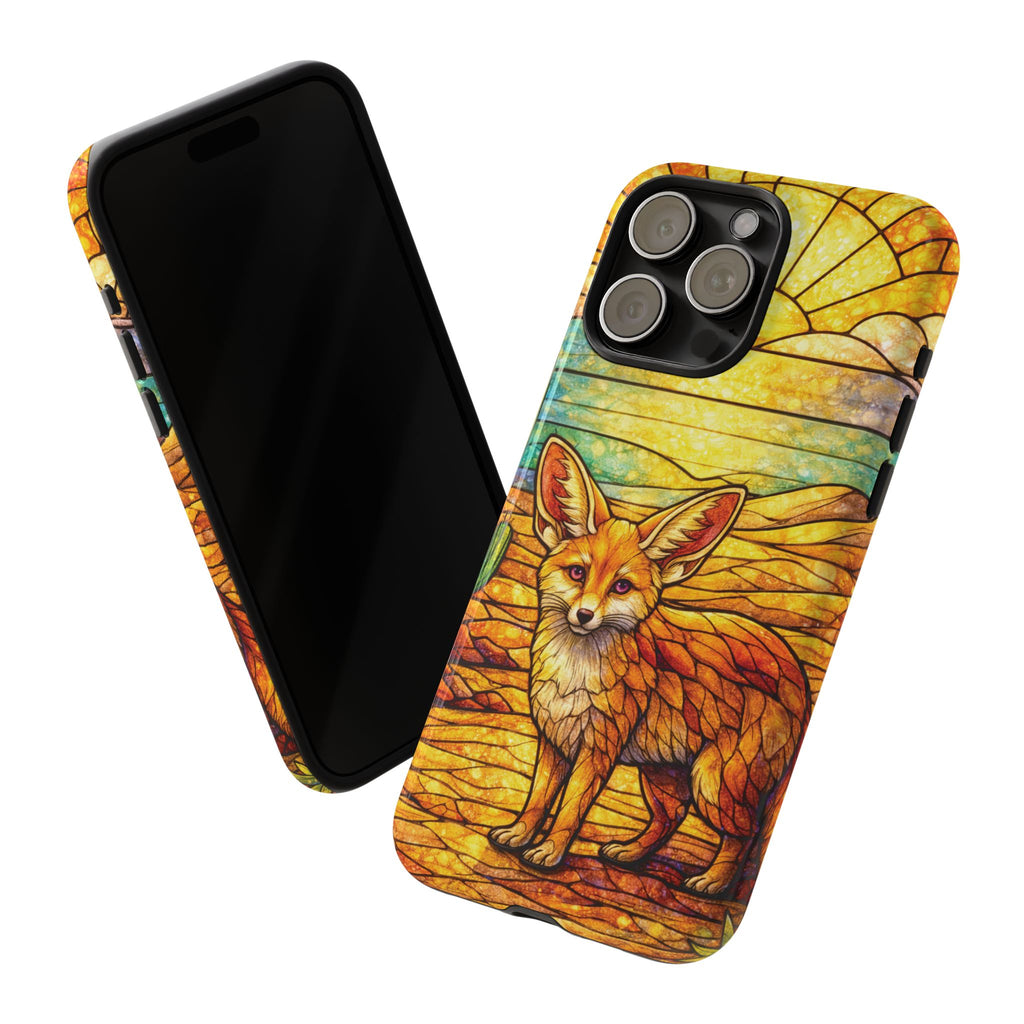 Desert Fox Stained Glass Phone Case — Galaxy & iPhone Pixel Compatible