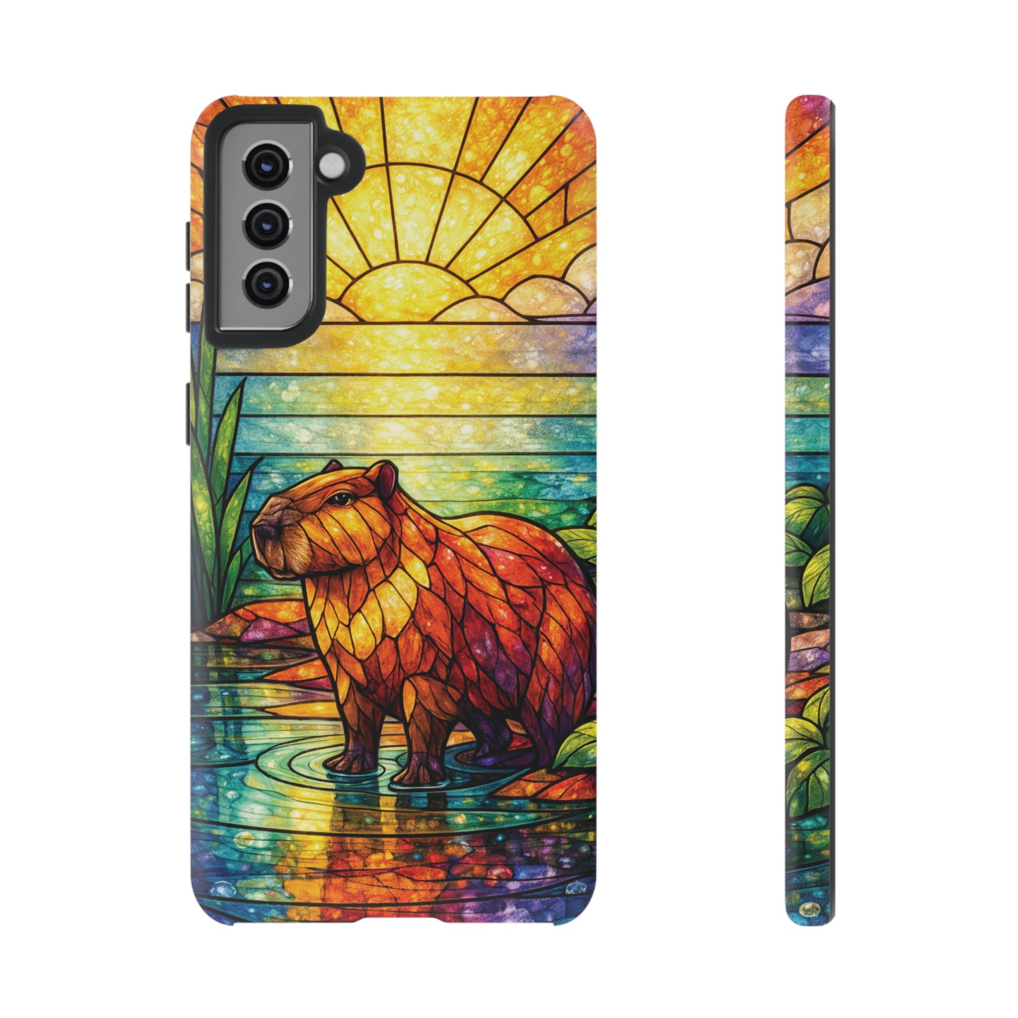 Capybara Stained Glass Galaxy Phone Case — "Tough Cases"