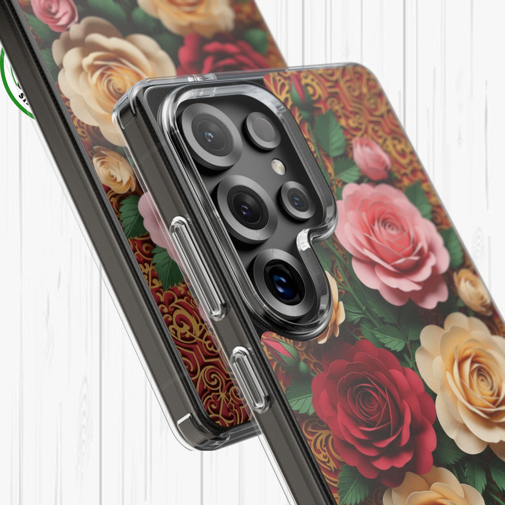 Cut-Paper Rose Bouquet Phone Case