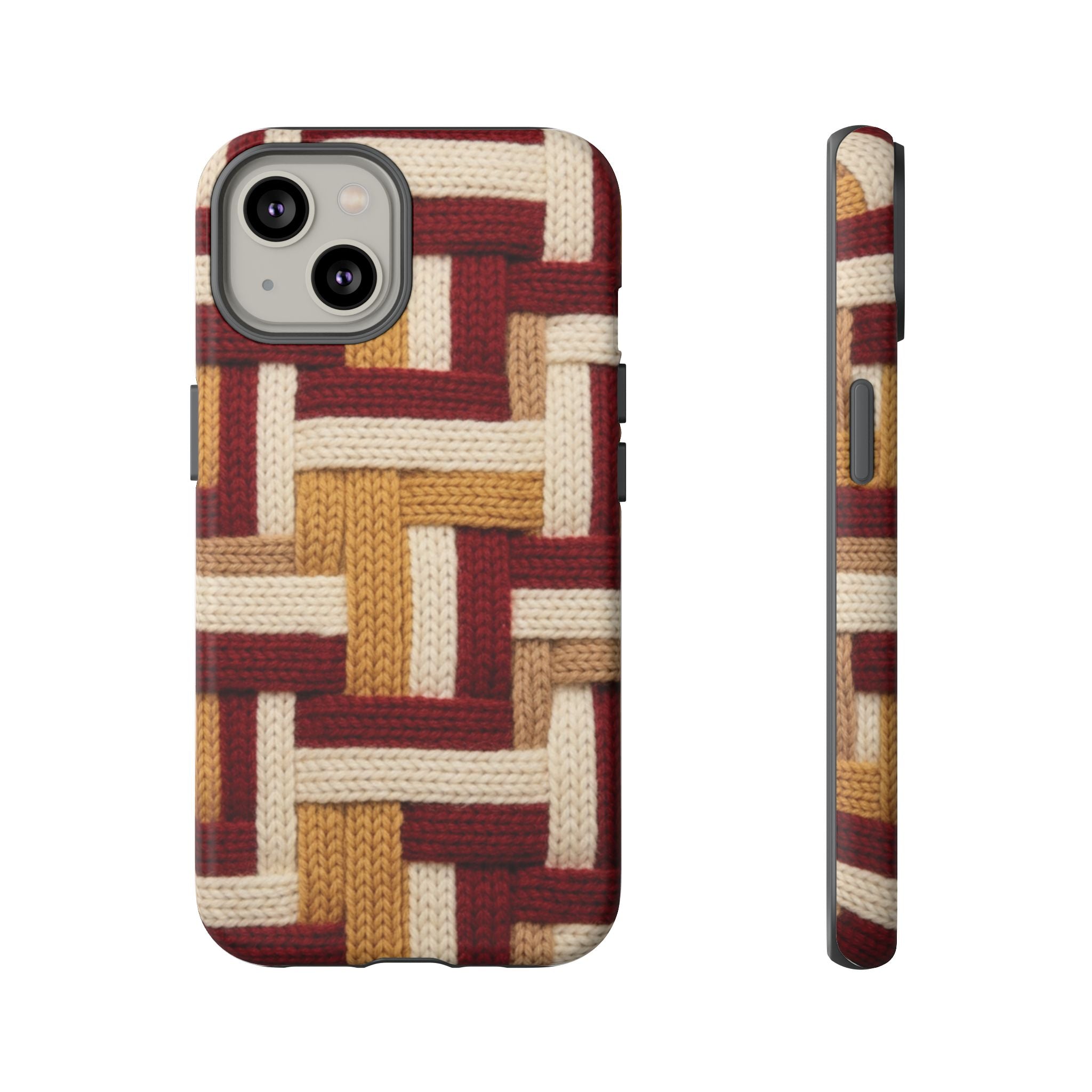 Yarn Pattern Phone Case Cozy Knit Texture Smartphone Protective Cover Elegant Design Mobile Device Cases for Samsung iPhone Pixel Models