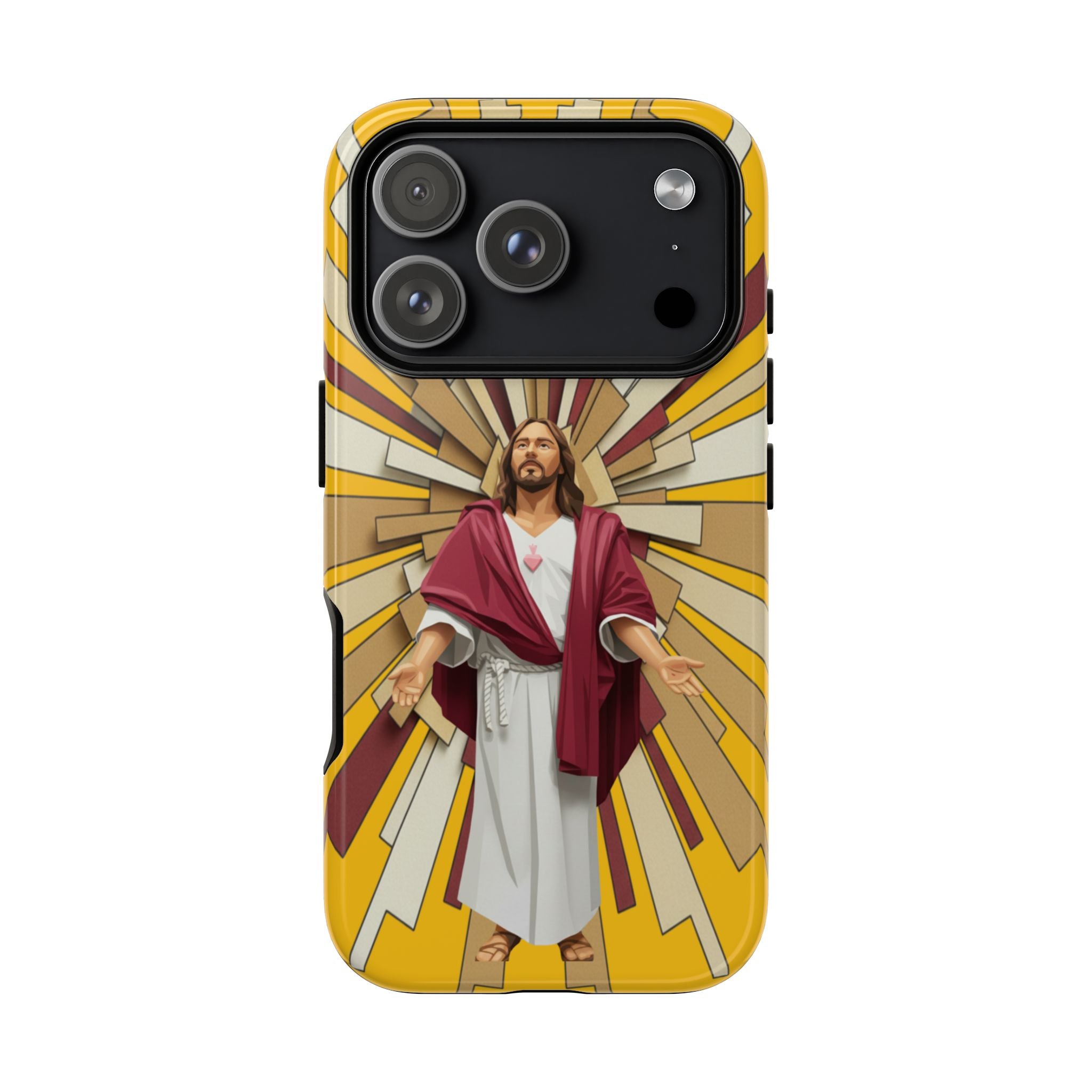 Radiant Jesus Art Phone Case | Christian Faith Inspirational Protective Cover