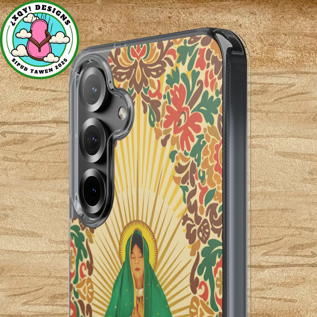 Virgin of Guadalupe Phone Case — Cut-Paper Style Religious Christian iPhone Samsung Pixel