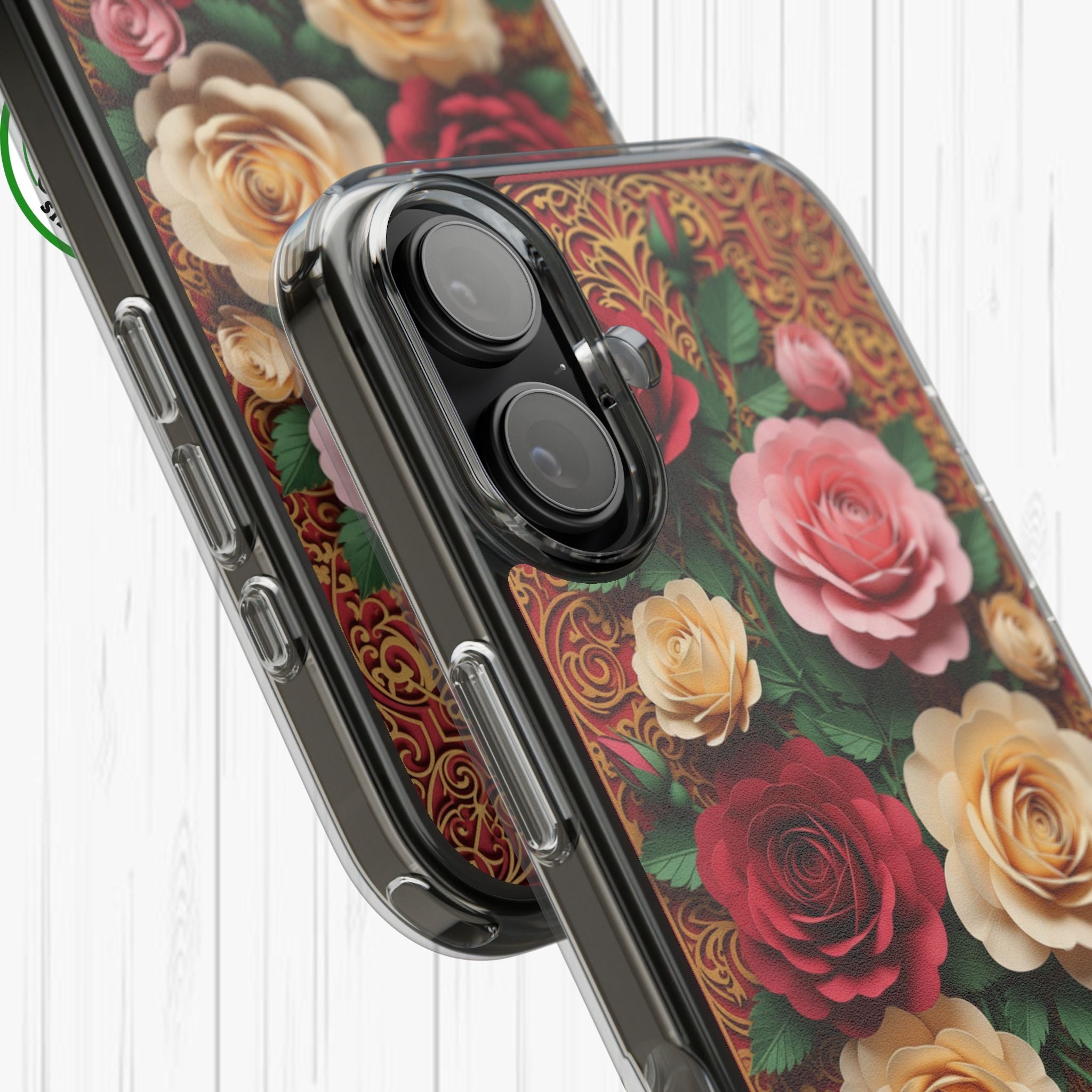Cut-Paper Rose Bouquet Phone Case