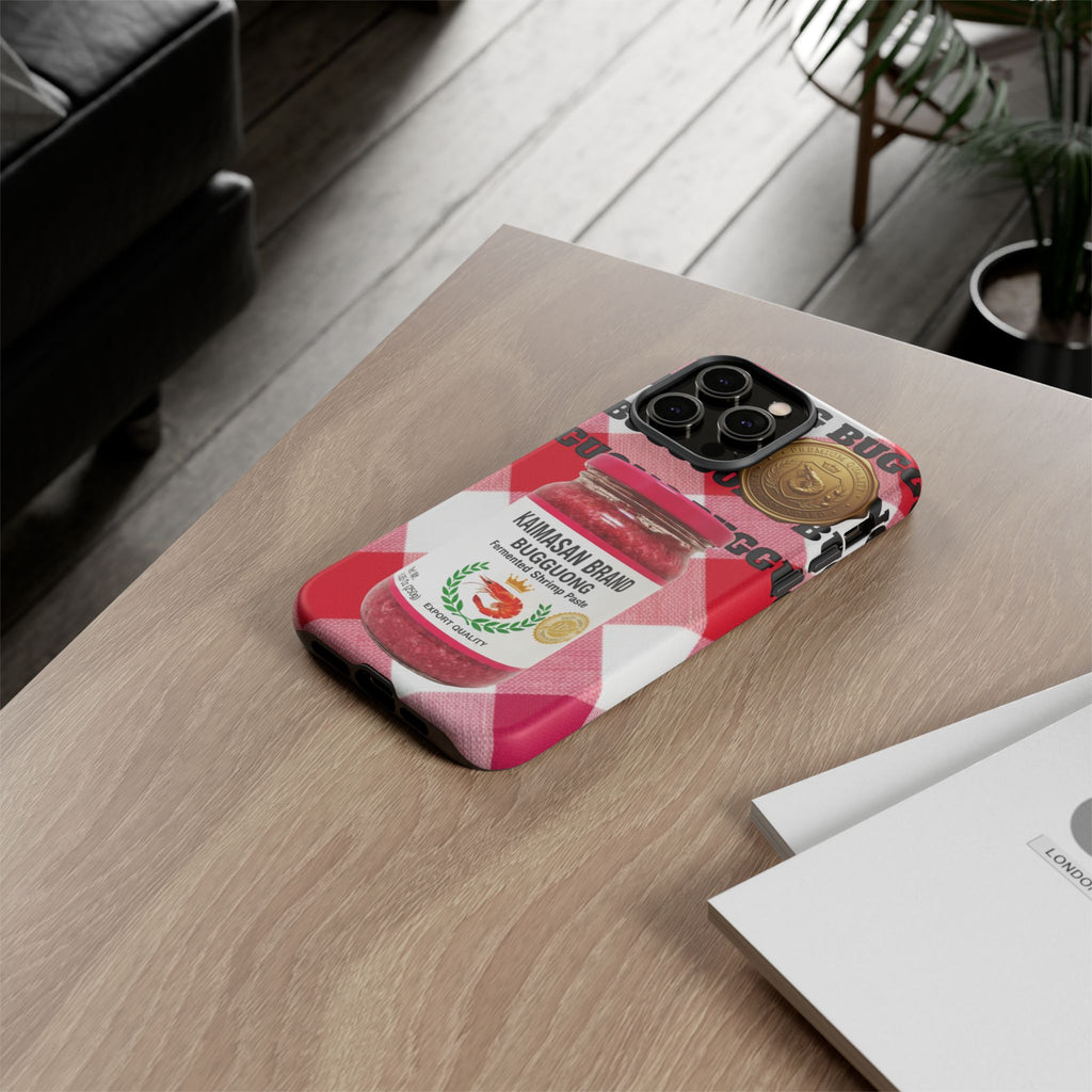 Red Gingham Phone Case Filipino Food Lover Gingham Pattern Phone Accessory Foodie Philippine Cuisine Lover Gift for Foodies