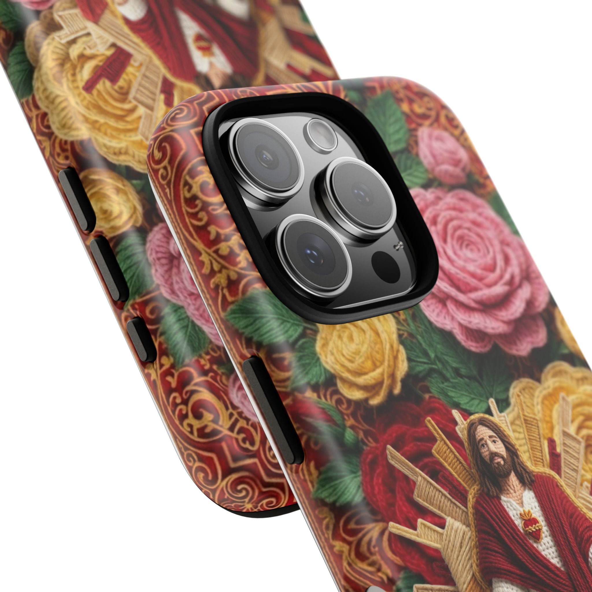 Jesus Resurrection faux-yarn phone case | Resurrection artwork phone case