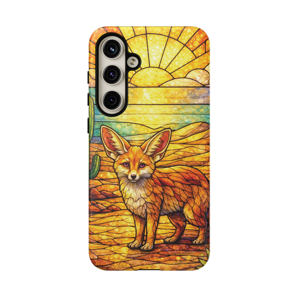 Desert Fox Stained Glass Phone Case — Galaxy & iPhone Pixel Compatible