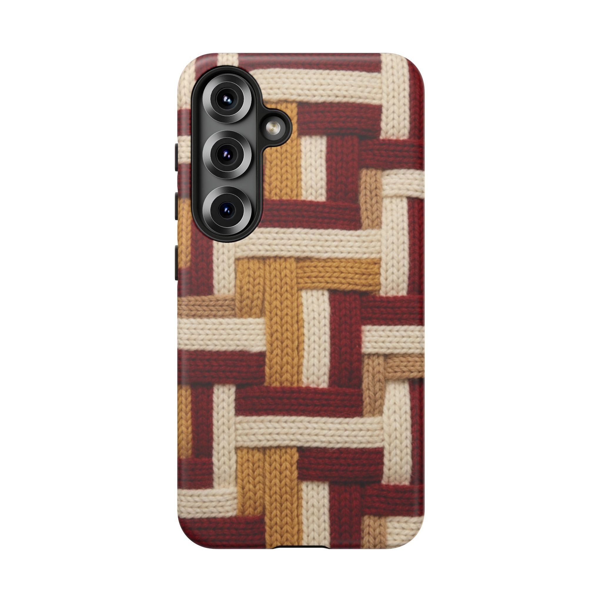 Yarn Pattern Phone Case Cozy Knit Texture Smartphone Protective Cover Elegant Design Mobile Device Cases for Samsung iPhone Pixel Models