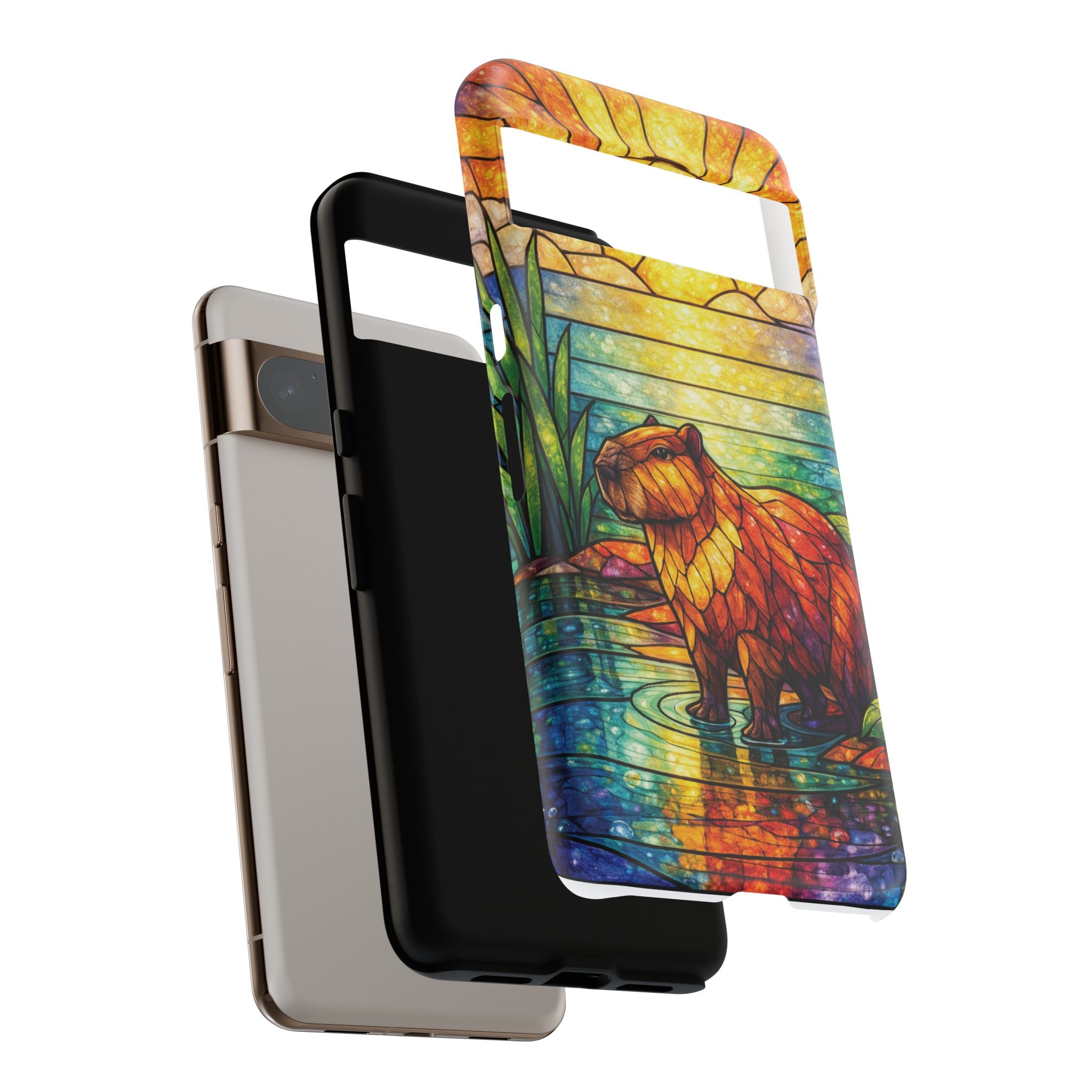 Capybara Stained Glass Galaxy Phone Case — "Tough Cases"