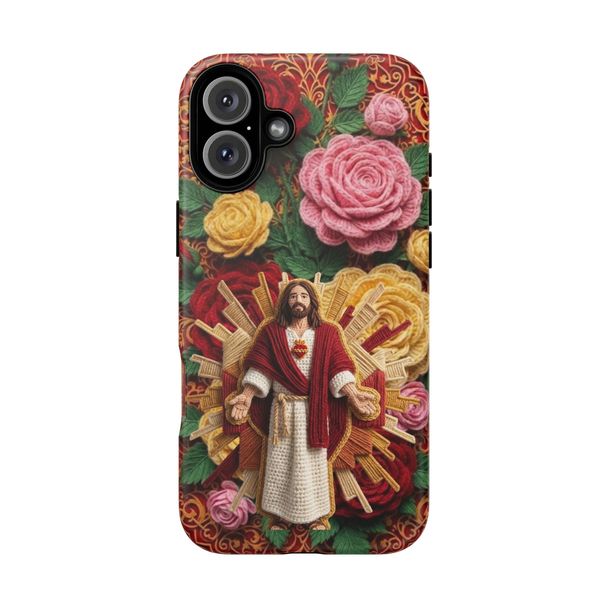 Jesus Resurrection faux-yarn phone case | Resurrection artwork phone case