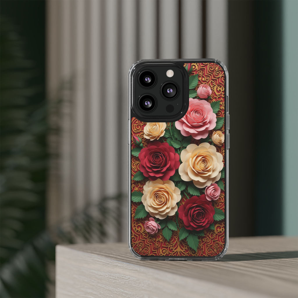 Cut-Paper Rose Bouquet Phone Case