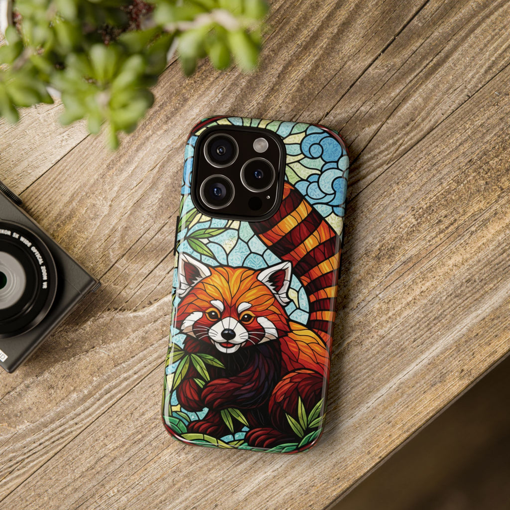 Red Panda Stained Glass Phone Case | Samsung iPhone Pixel