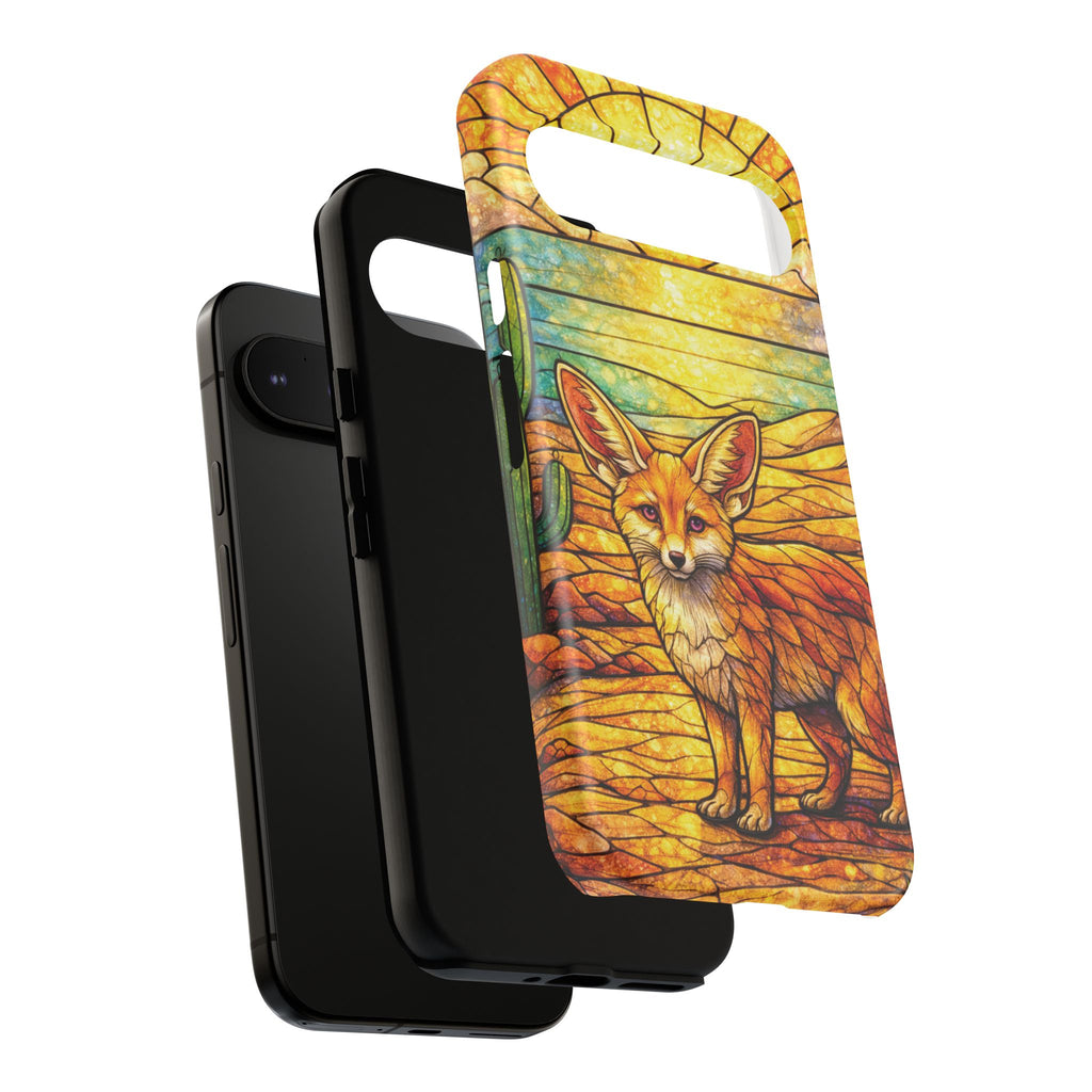 Desert Fox Stained Glass Phone Case — Galaxy & iPhone Pixel Compatible