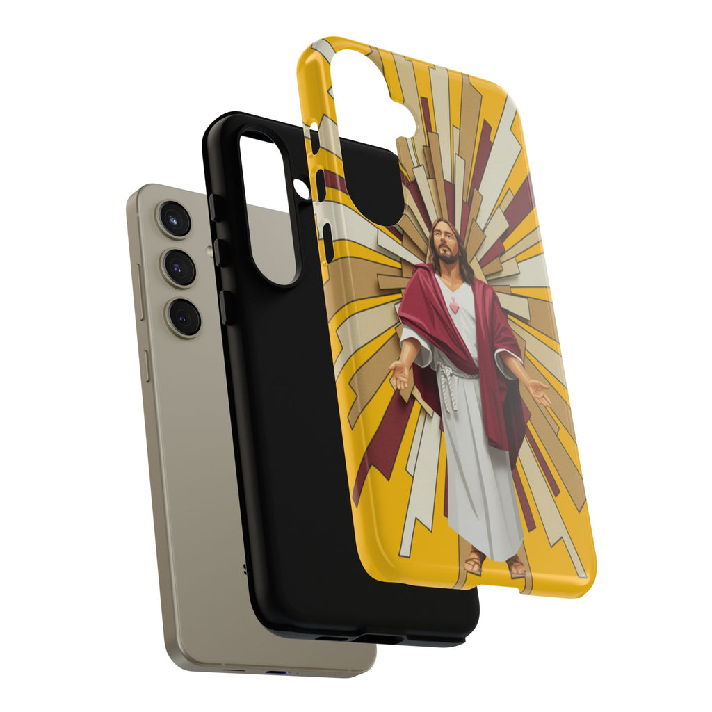 Radiant Jesus Art Phone Case | Christian Faith Inspirational Protective Cover