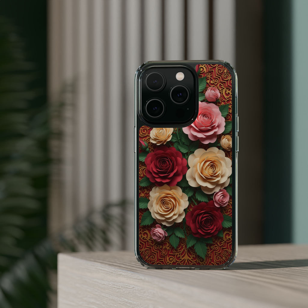 Cut-Paper Rose Bouquet Phone Case