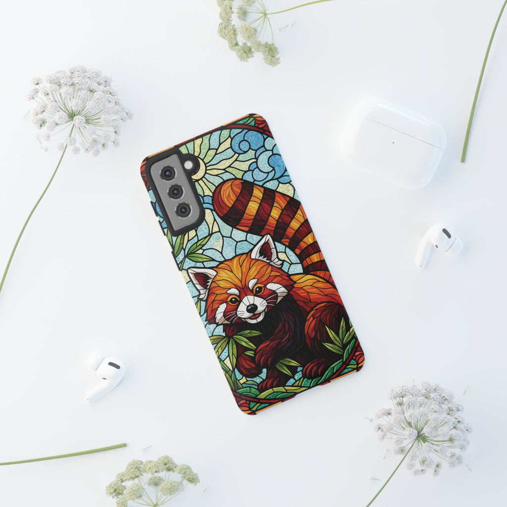 Red Panda Stained Glass Phone Case | Samsung iPhone Pixel