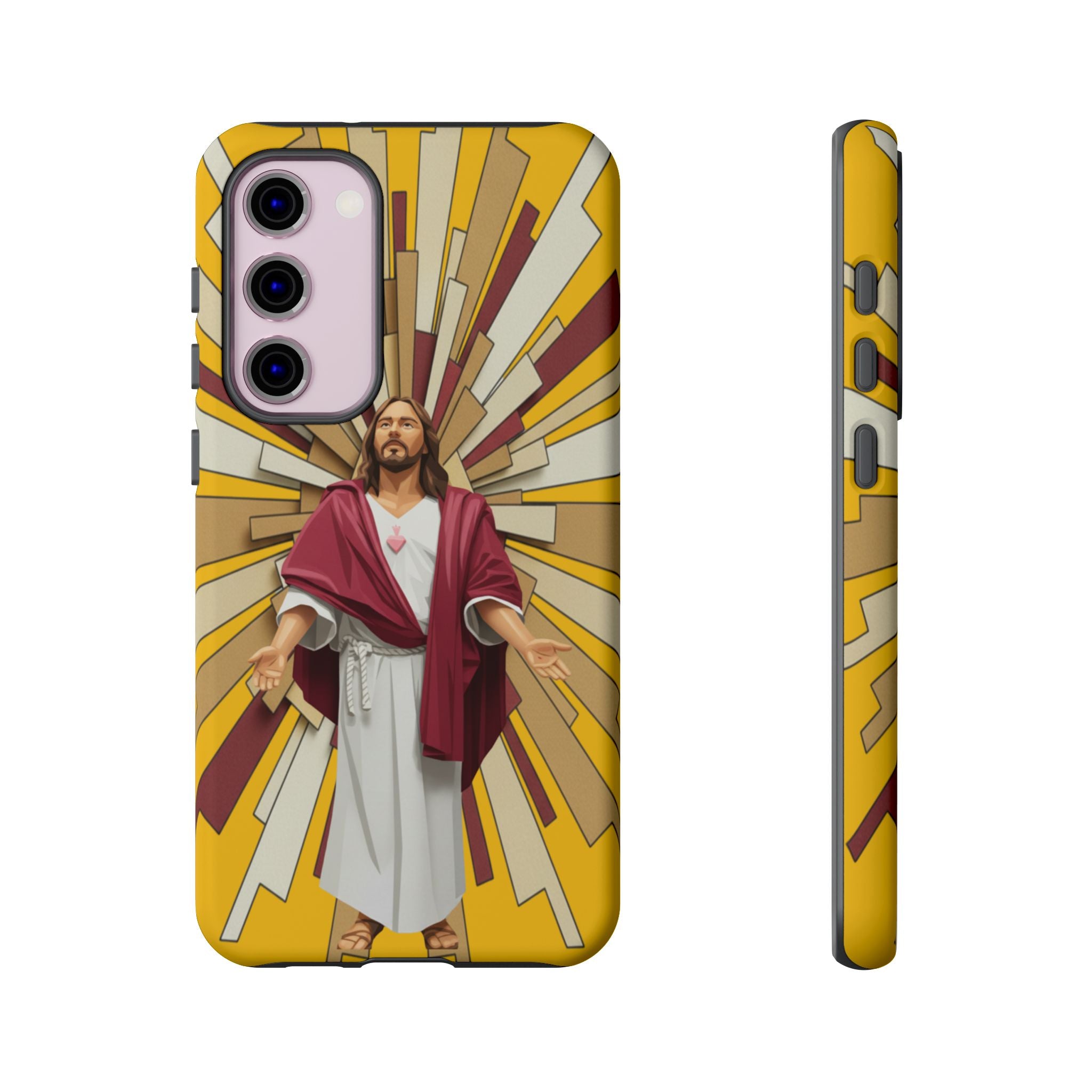 Radiant Jesus Art Phone Case | Christian Faith Inspirational Protective Cover