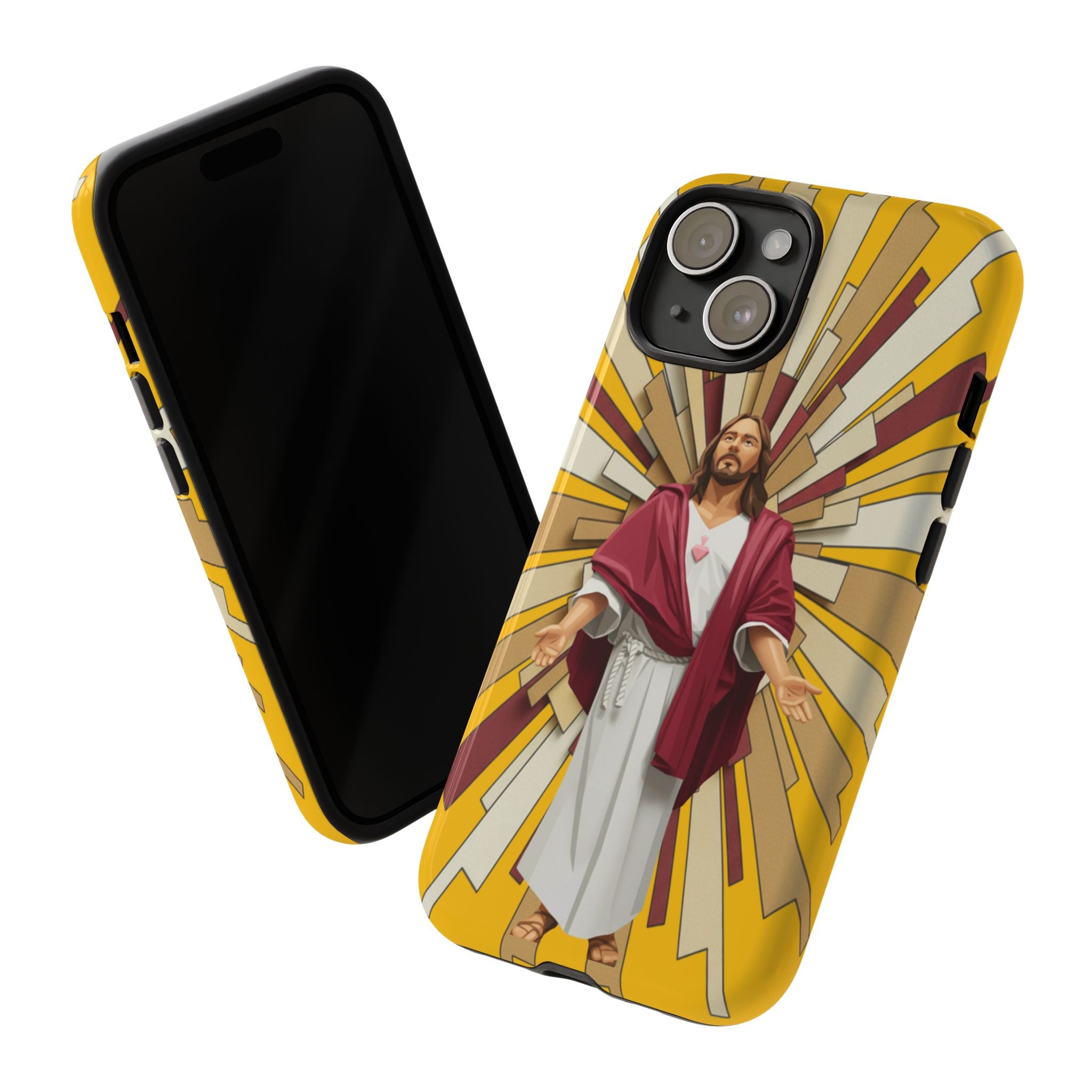 Radiant Jesus Art Phone Case | Christian Faith Inspirational Protective Cover